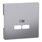 SCHNEIDER ELECTRIC - Piastra per ricarica USB System Design, acciaio