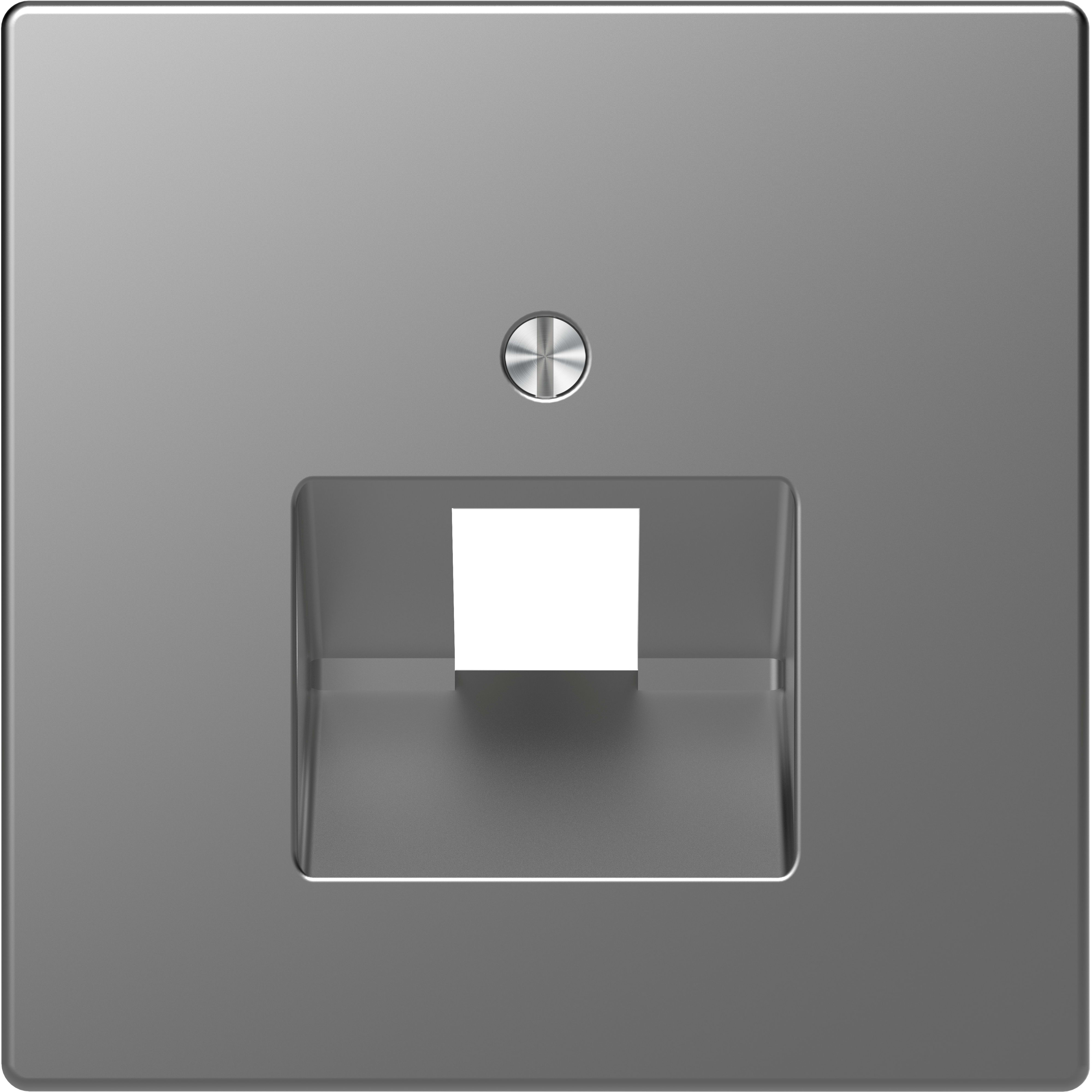 SCHNEIDER ELECTRIC - Piastra per presa RJ45, 1 slot, acciaio, System Design