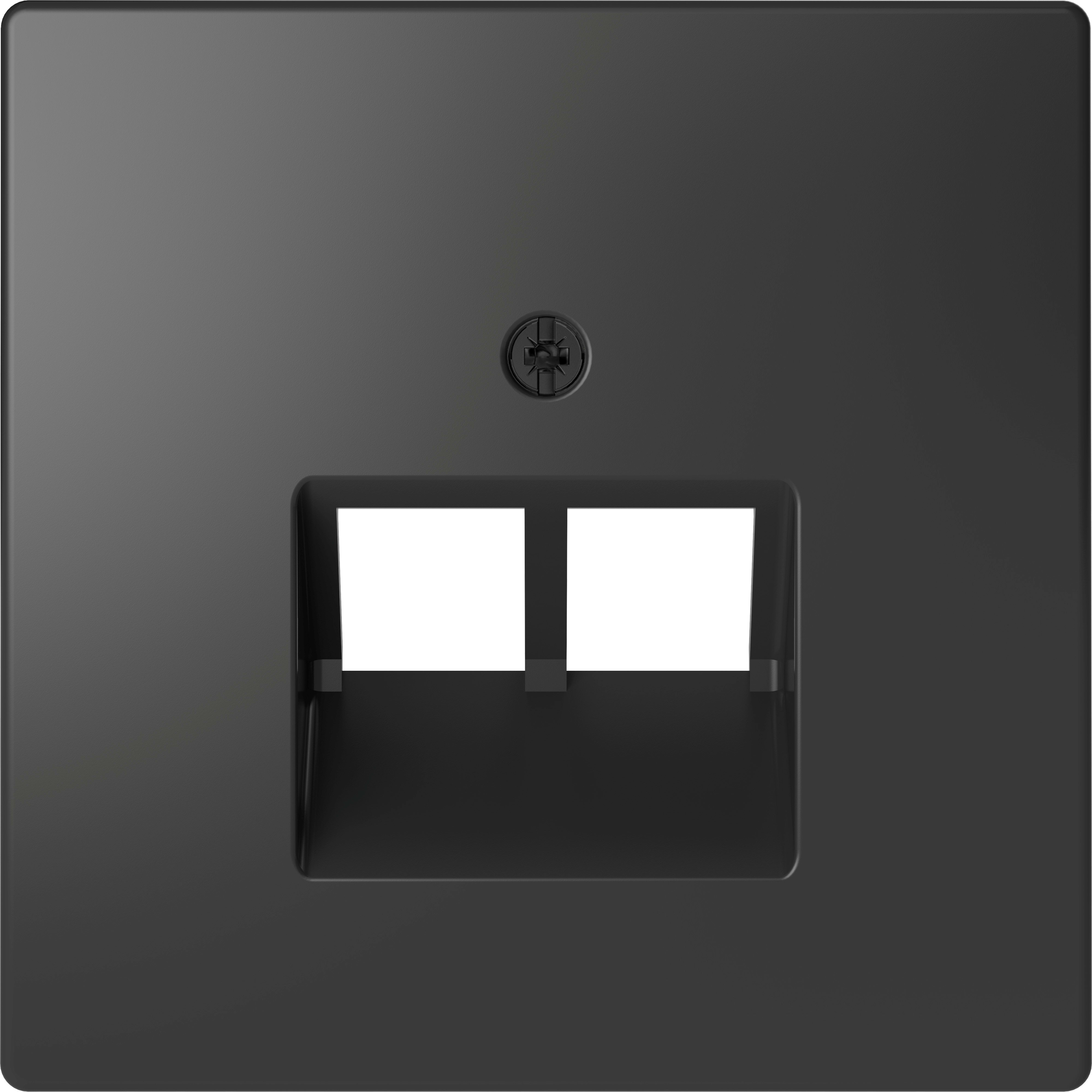 SCHNEIDER ELECTRIC - Piastra per presa RJ45, 2 slot, antracite, System Design