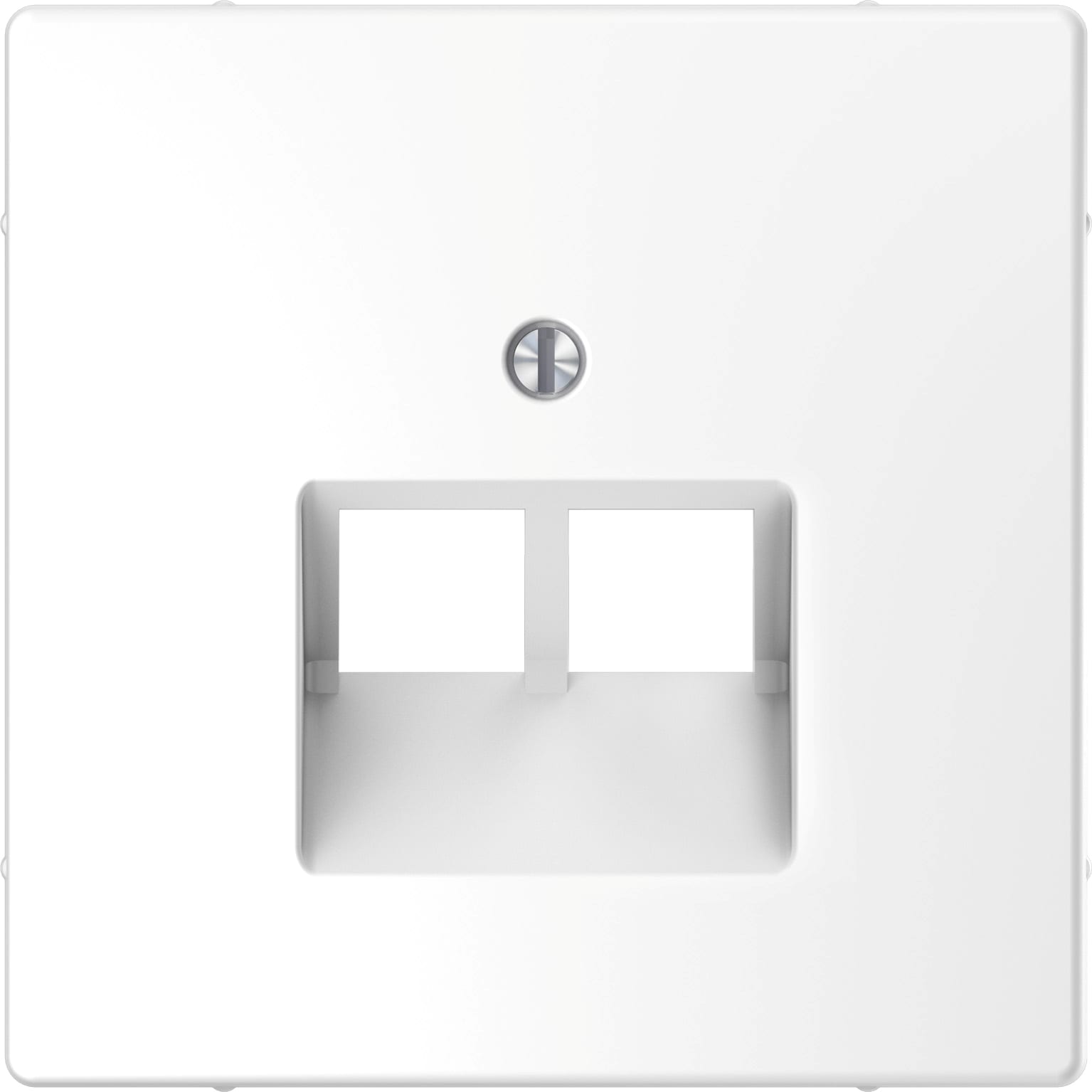 SCHNEIDER ELECTRIC - Piastra per presa RJ45, 2 slot, bianco loto, System Design