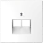 SCHNEIDER ELECTRIC - Piastra per presa RJ45, 2 slot, bianco loto, System Design