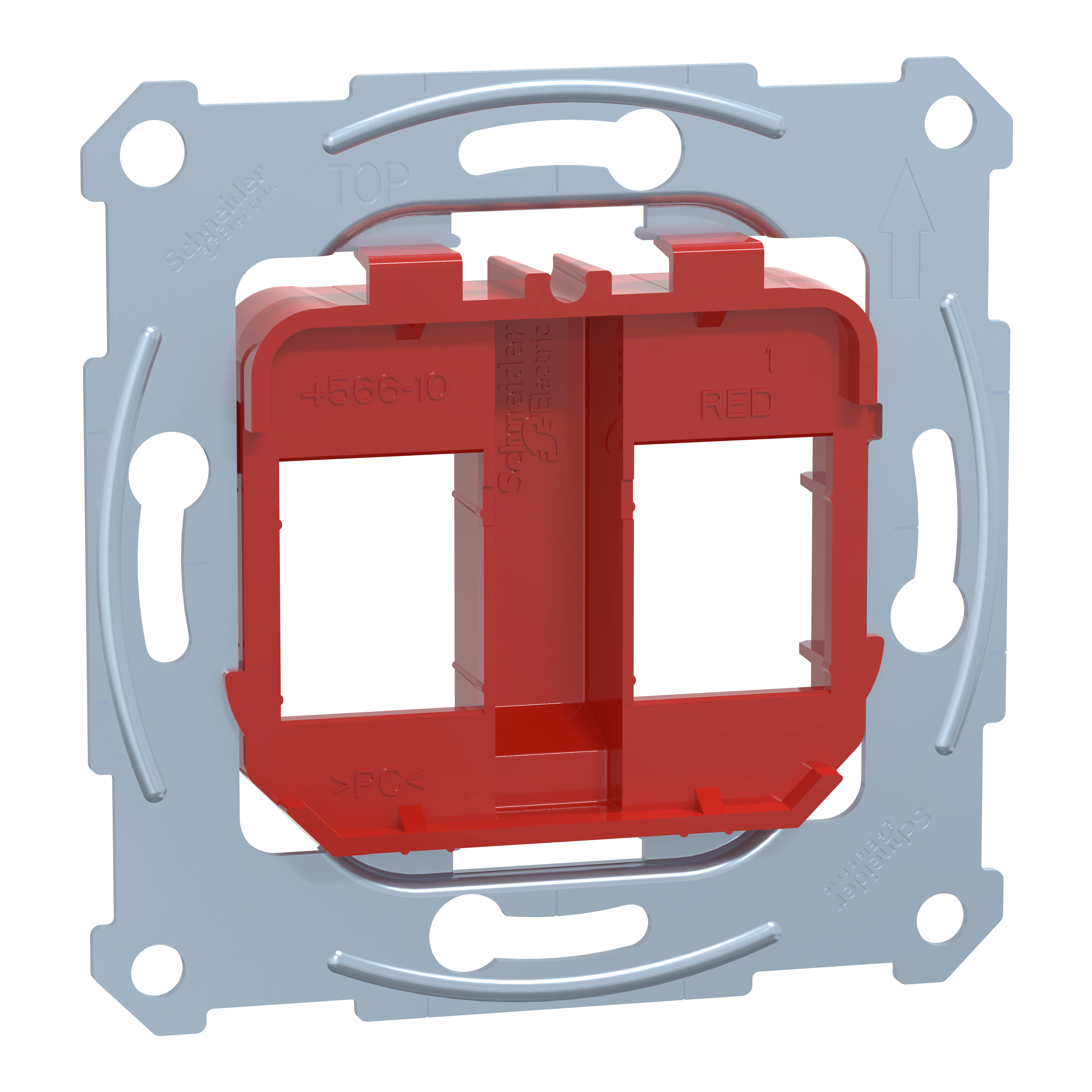 SCHNEIDER ELECTRIC - Placca supporto per connettori rossa