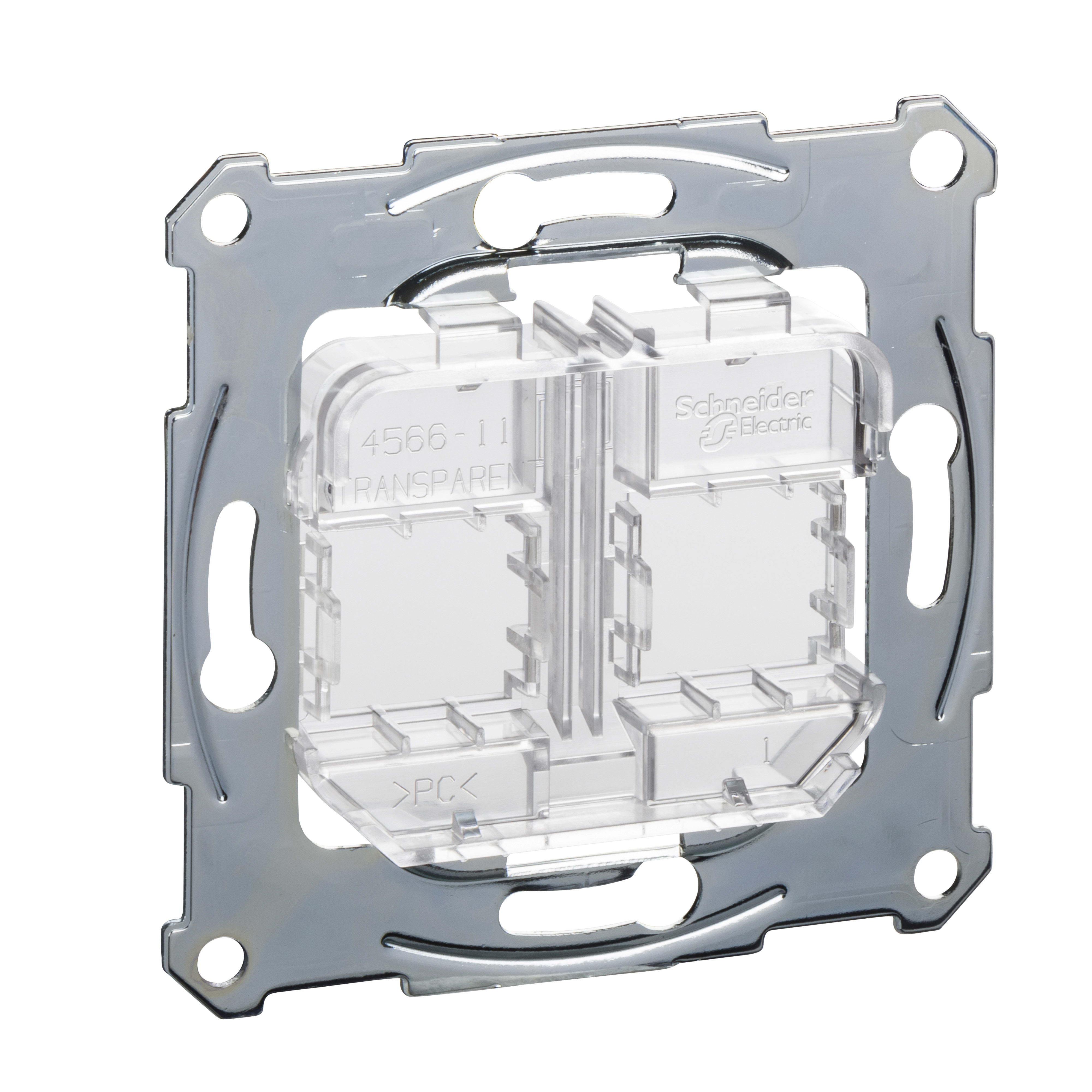 SCHNEIDER ELECTRIC - Placca supporto per connettori trasparen