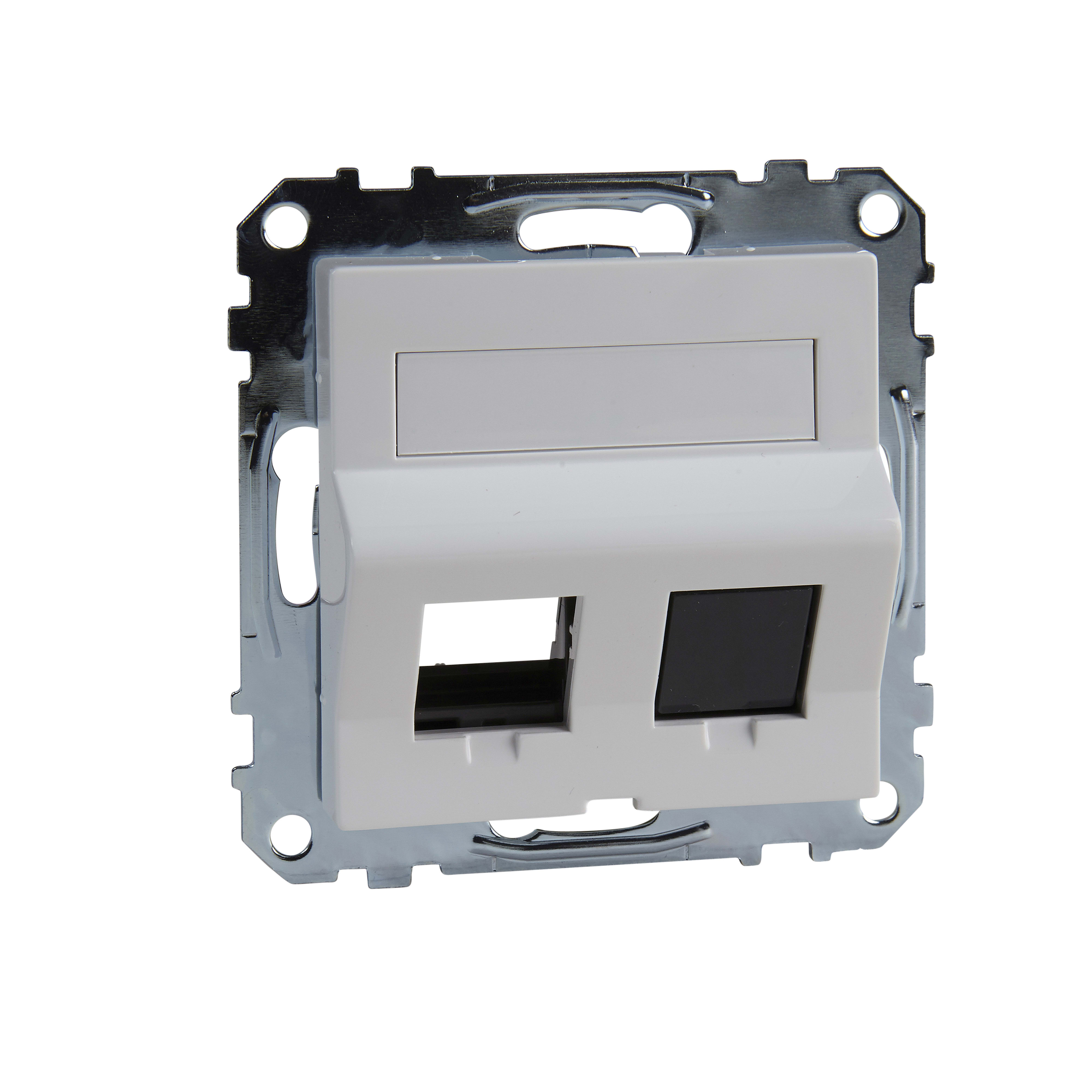 SCHNEIDER ELECTRIC - Placca incl prot lb 2 prese dati bi at