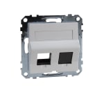 SCHNEIDER ELECTRIC - Placca incl prot lb 2 prese dati bi at