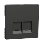 SCHNEIDER ELECTRIC - Piastra, 2 slot, per connettori Schneider Electric, antracite, System Design