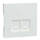 SCHNEIDER ELECTRIC - Piastra, 2 slot, per connettori Schneider Electric, bianco loto, System Design