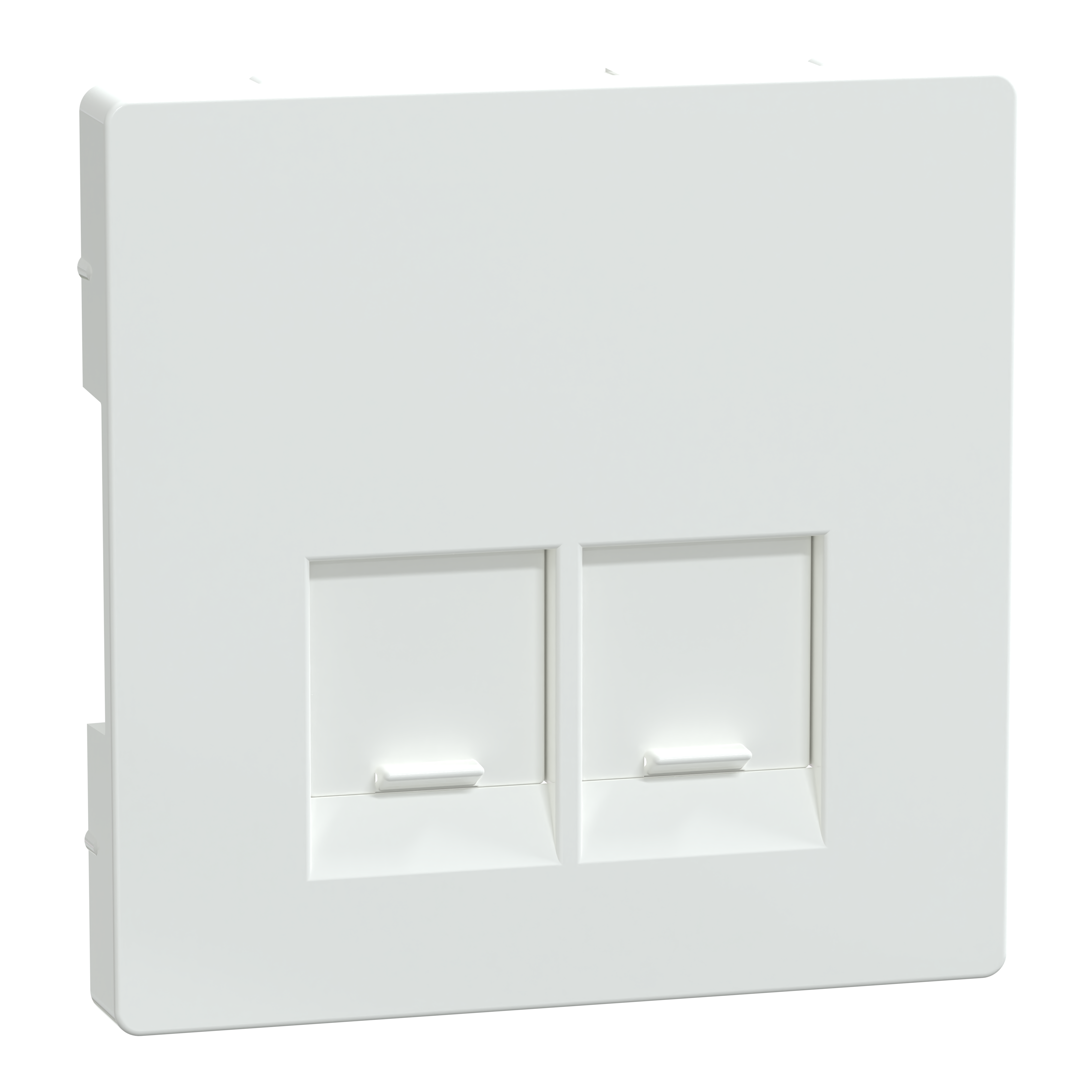 SCHNEIDER ELECTRIC - Piastra, 2 slot, per connettori Schneider Electric, bianco loto, System Design MTN4572-6035