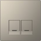 SCHNEIDER ELECTRIC - Piastra, 2 slot, per connettori Schneider Electric, nickel, System Design