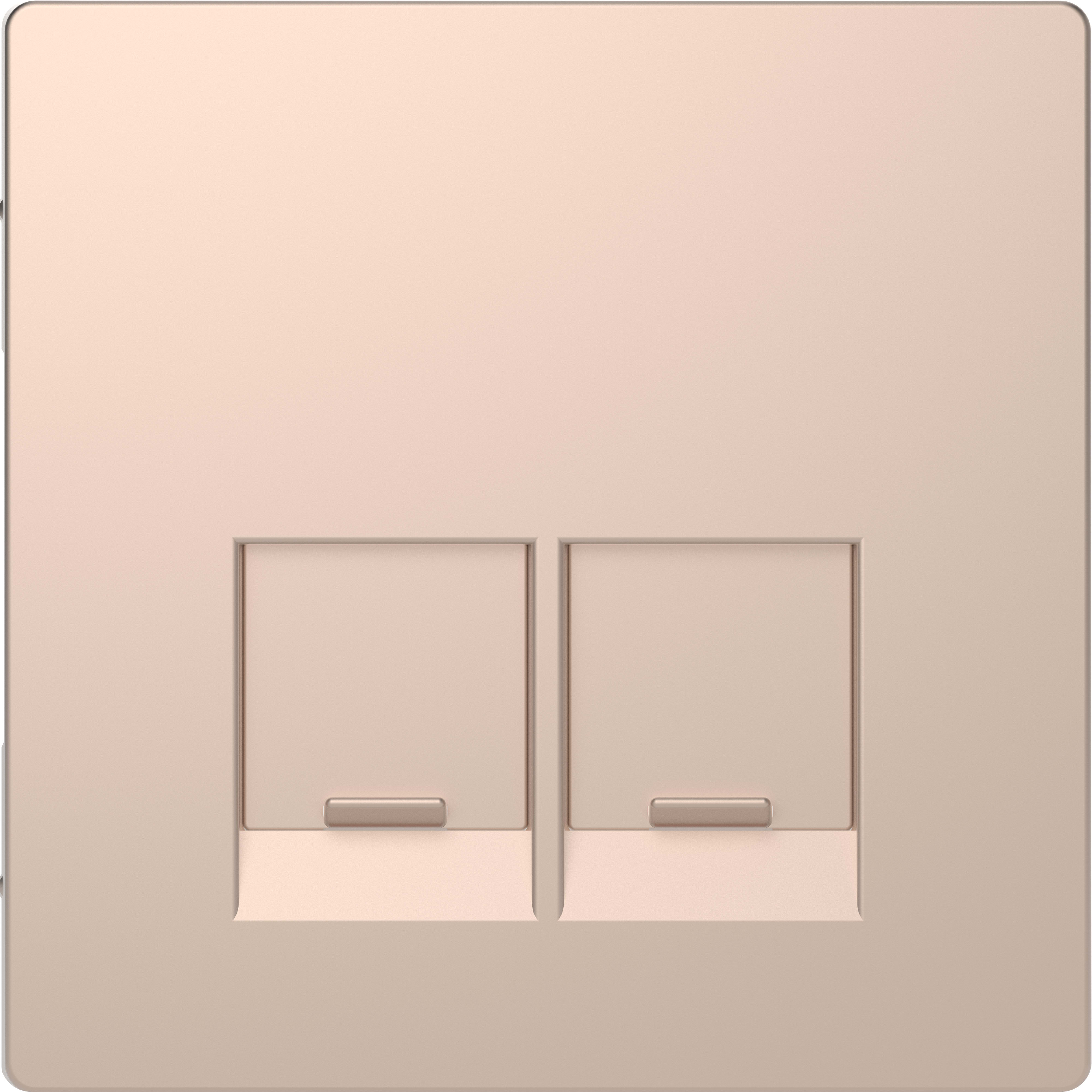 SCHNEIDER ELECTRIC - Piastra, 2 slot, per connettori Schneider Electric, champagne, System Design