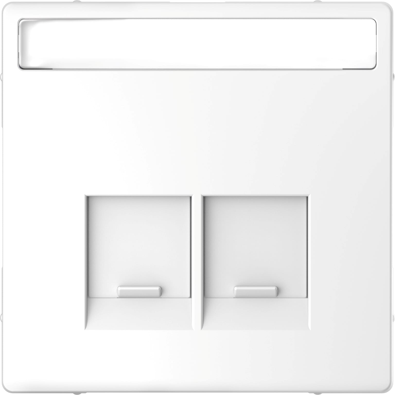 SCHNEIDER ELECTRIC - Piastra con etichetta per Schneider Electric RJ45, bianco loto, System Design