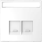 SCHNEIDER ELECTRIC - Piastra con etichetta per Schneider Electric RJ45, bianco loto, System Design