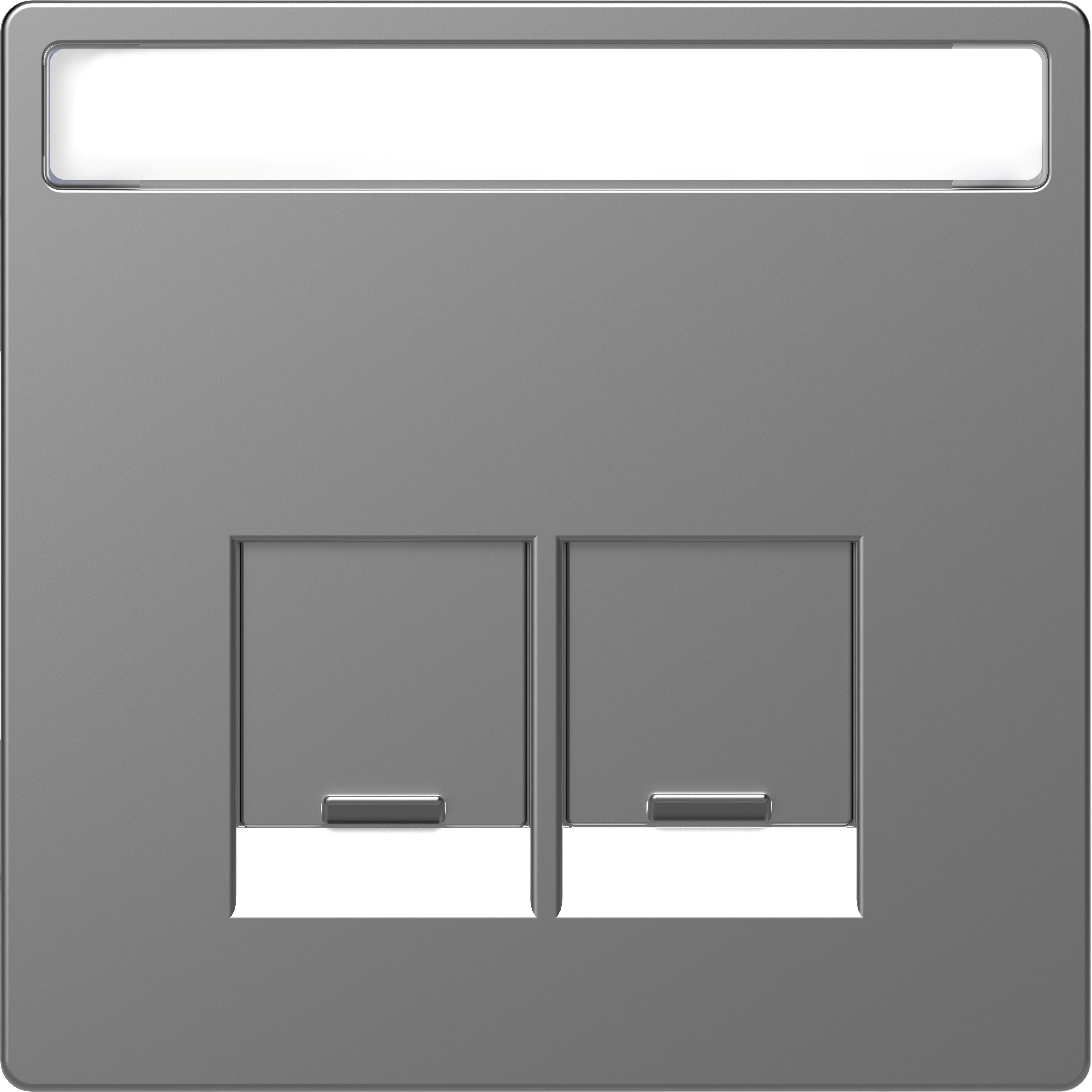 SCHNEIDER ELECTRIC - Piastra con etichetta per Schneider Electric RJ45, acciaio, System Design
