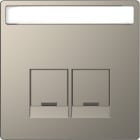SCHNEIDER ELECTRIC - Piastra con etichetta per Schneider Electric RJ45, nickel, System Design