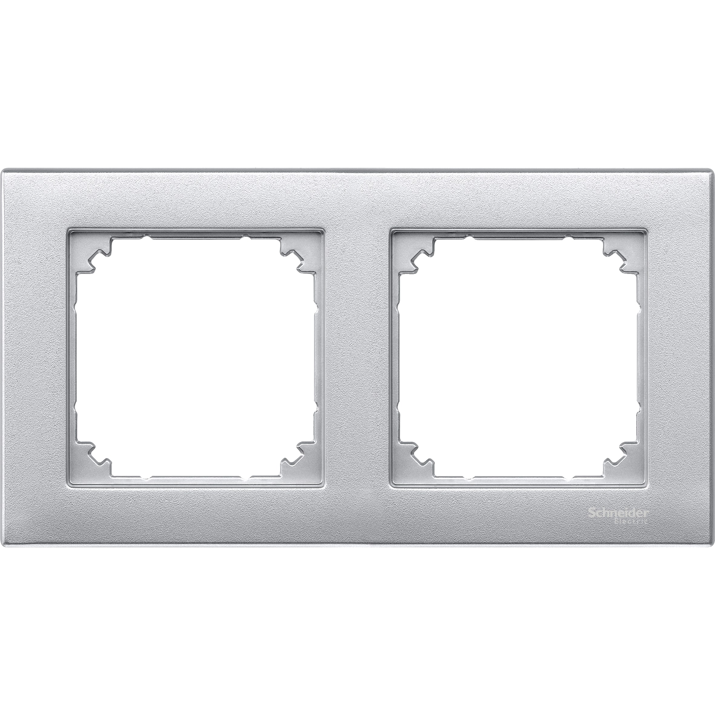 SCHNEIDER ELECTRIC - CORNICE M-PLAN DOPPIA ALLUMINIO