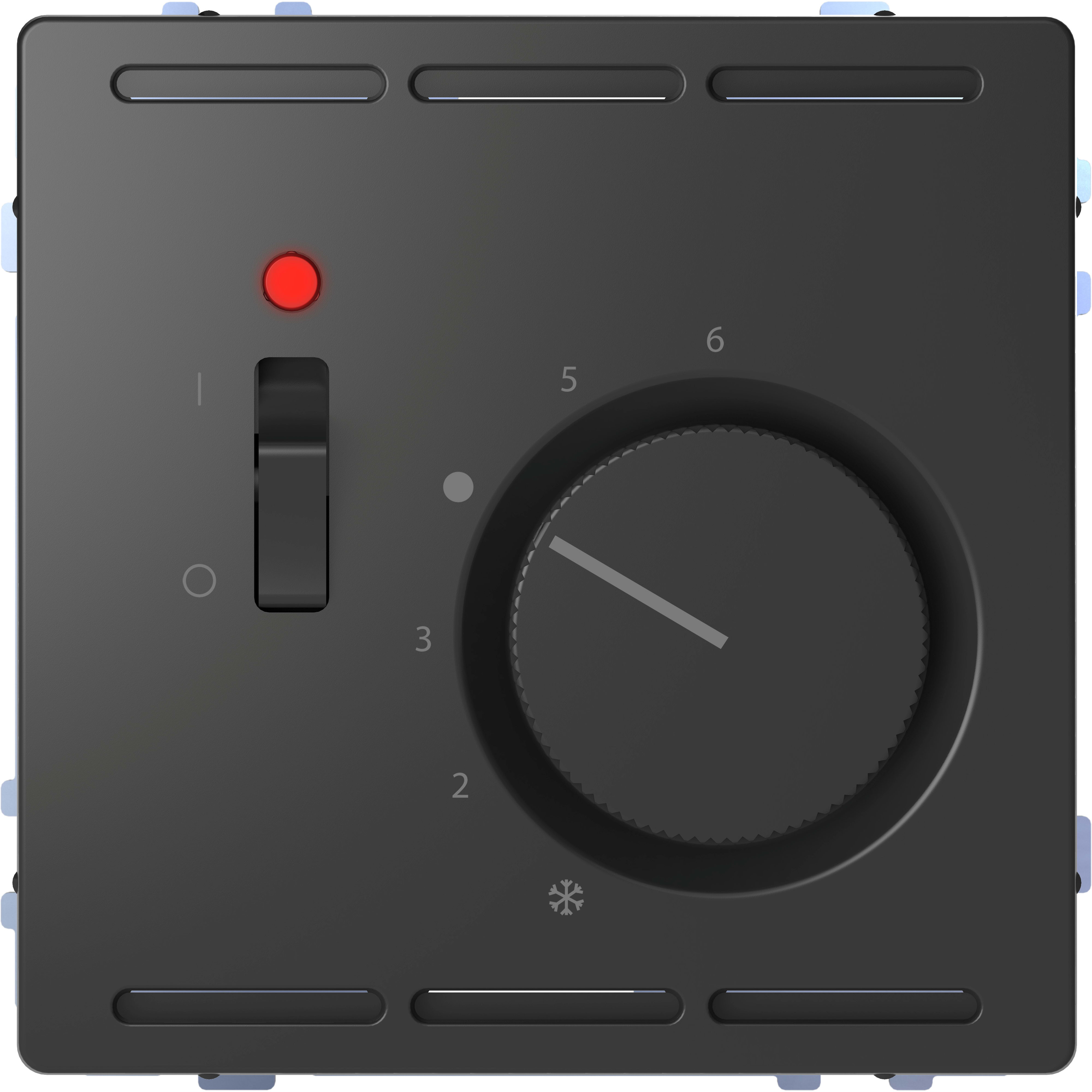 SCHNEIDER ELECTRIC - Controller temperatura 230V con interruttore e piastra, antracite, System Design