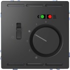 SCHNEIDER ELECTRIC - Termostato 230V con interruttore e piastra centrale, antracite, System Desing