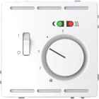 SCHNEIDER ELECTRIC - Termostato 230V con interruttore e piastra centrale, bianco loto, System Desing