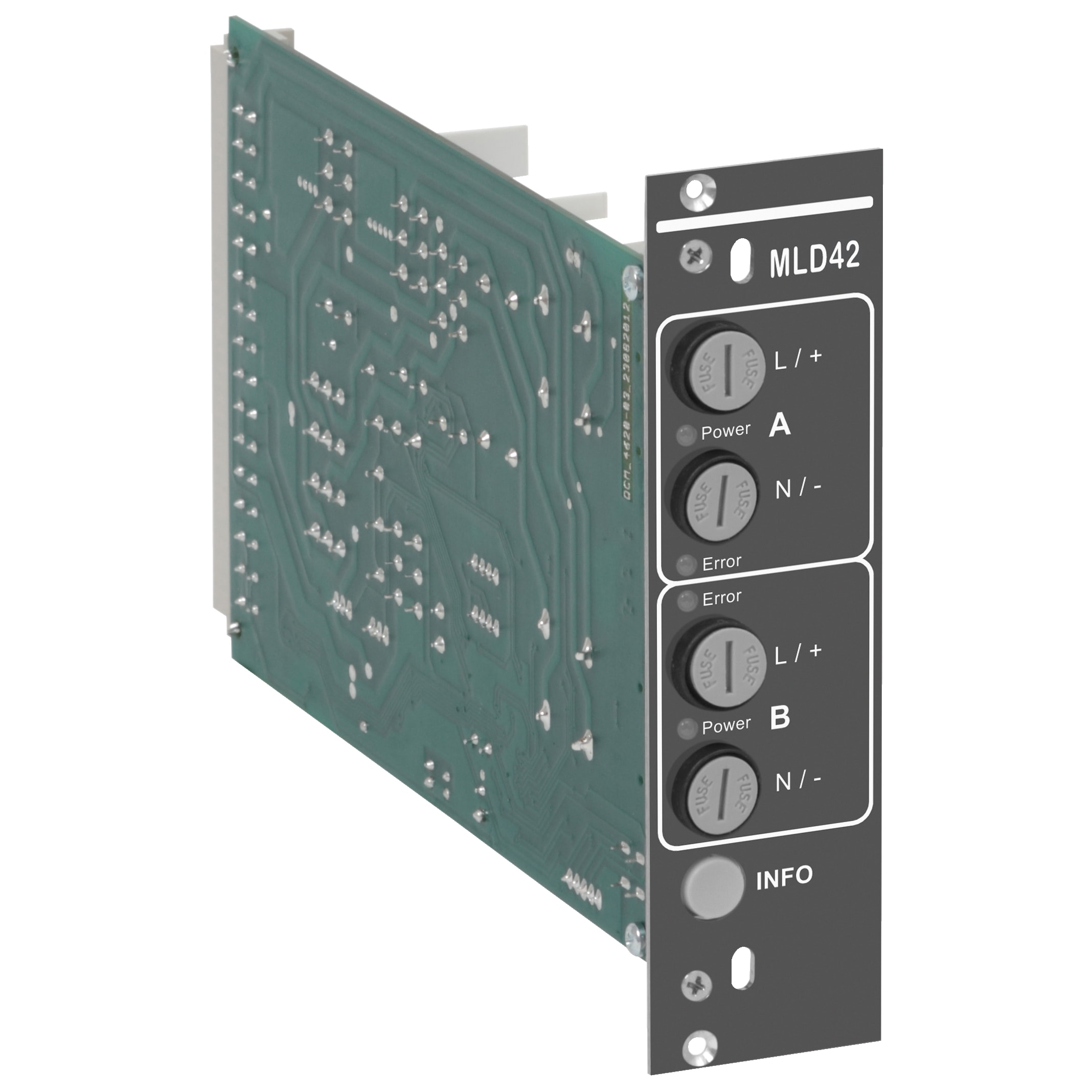 SCHNEIDER ELECTRIC - Moduo di corrente (2x4A) per alimentare apparecchi Control nei sistemi Exiway Power Control. 2 circuiti di uscita da 20 apparecchi ciascuno. Ricambio