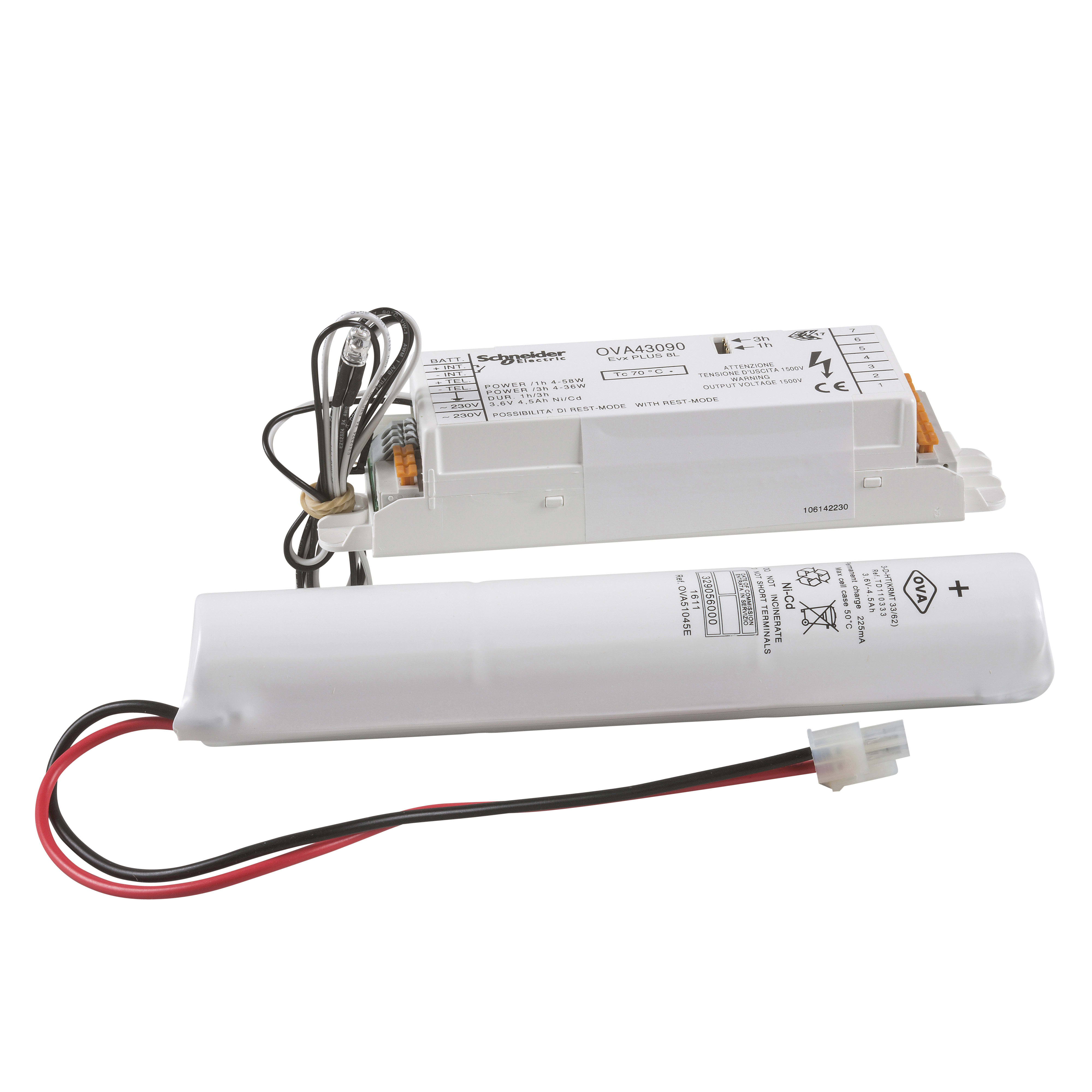 SCHNEIDER ELECTRIC - Kit di emergenza fluo-Standard-EVX-PLUS 8NCL-I-T