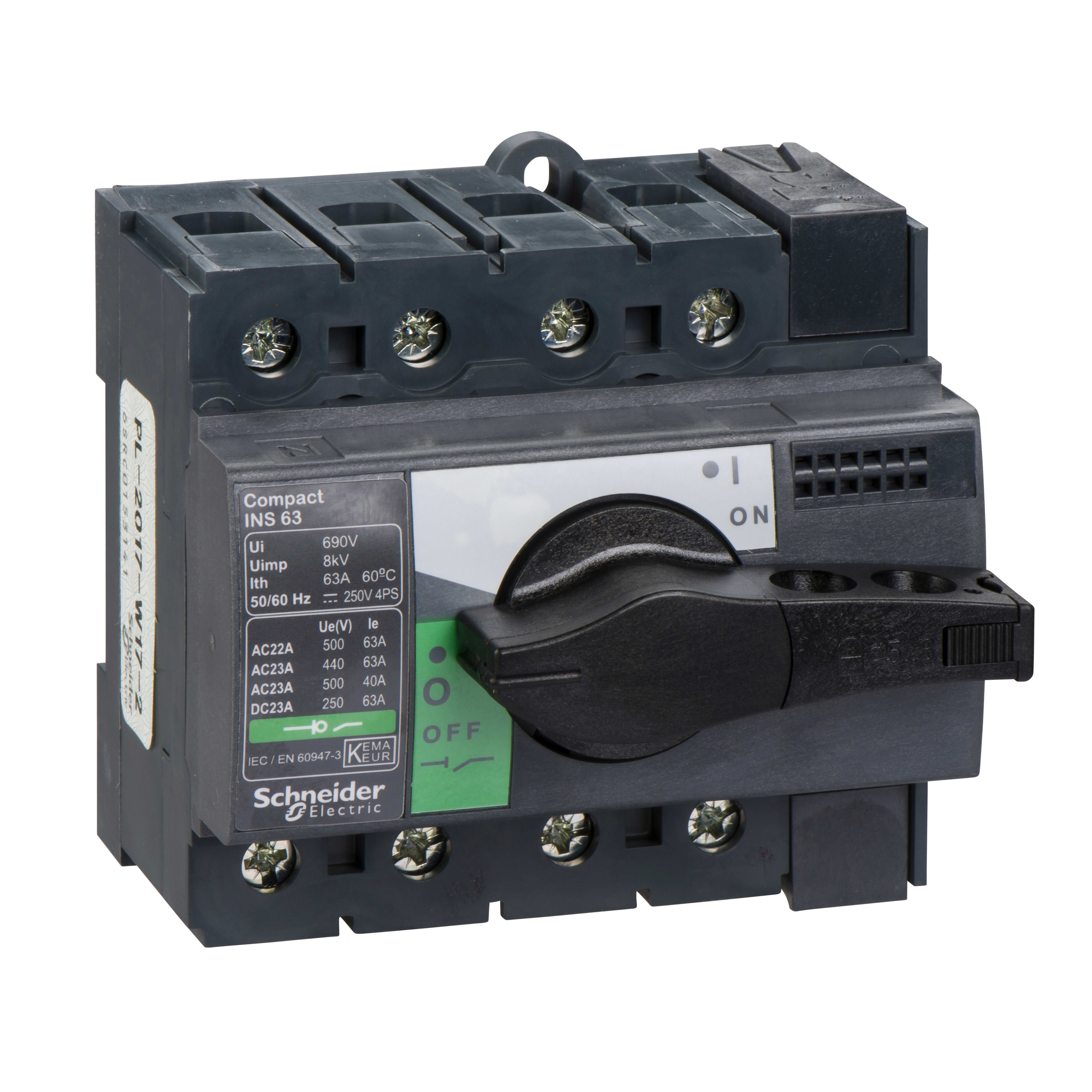 SCHNEIDER ELECTRIC - INS63 4P MANOPOLA NERA