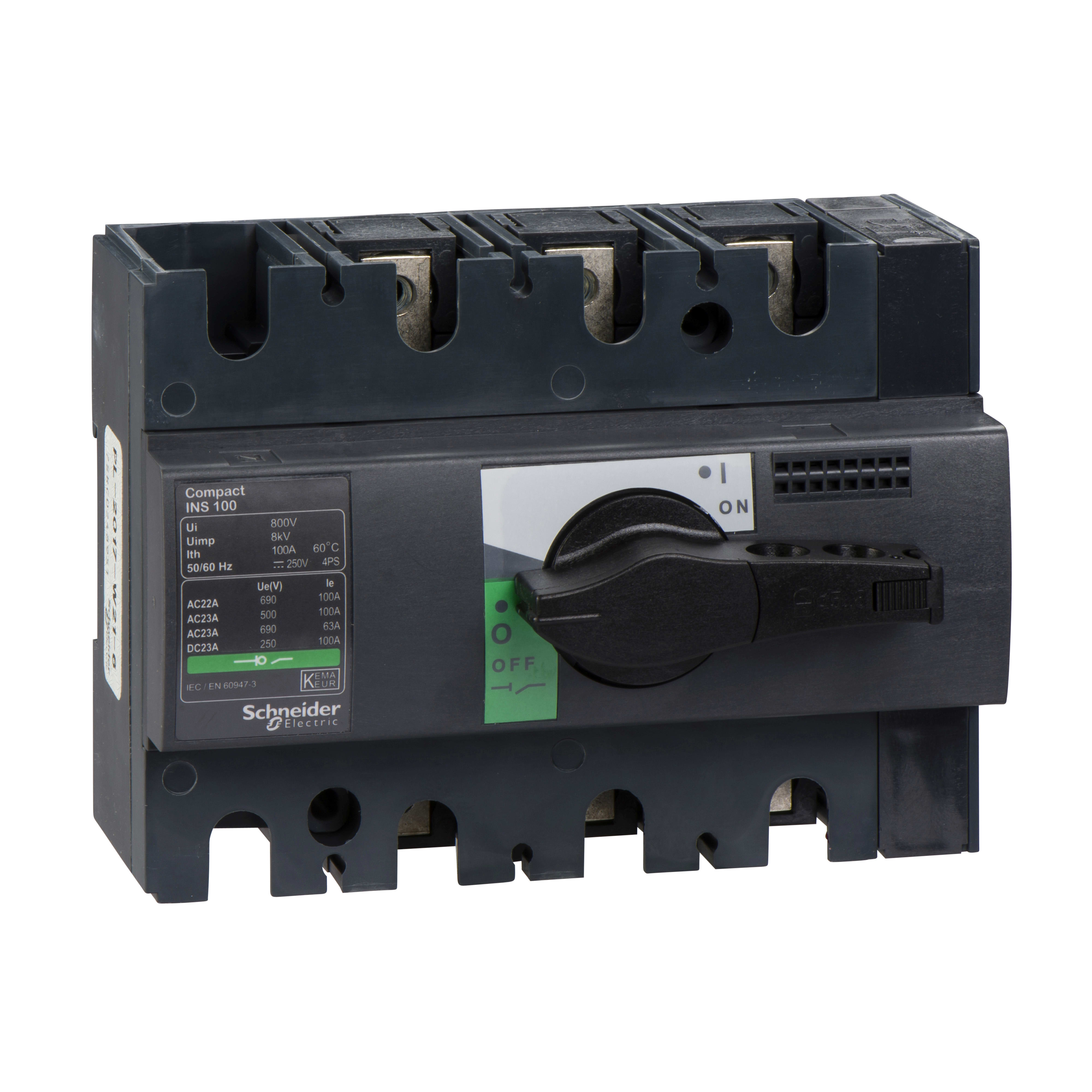 SCHNEIDER ELECTRIC - INS100 3P MANOPOLA NERA