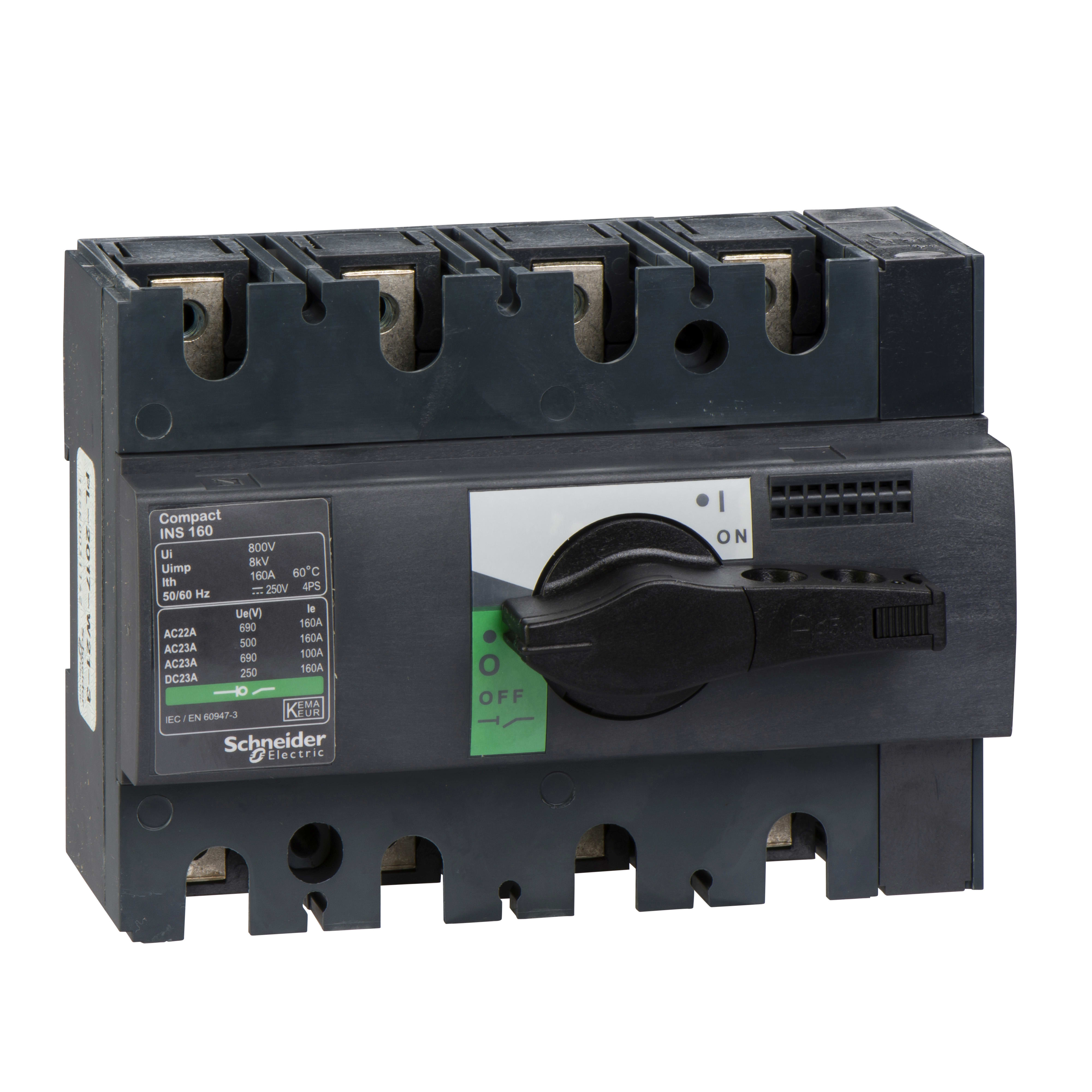 SCHNEIDER ELECTRIC - INS160 4P MANOPOLA NERA