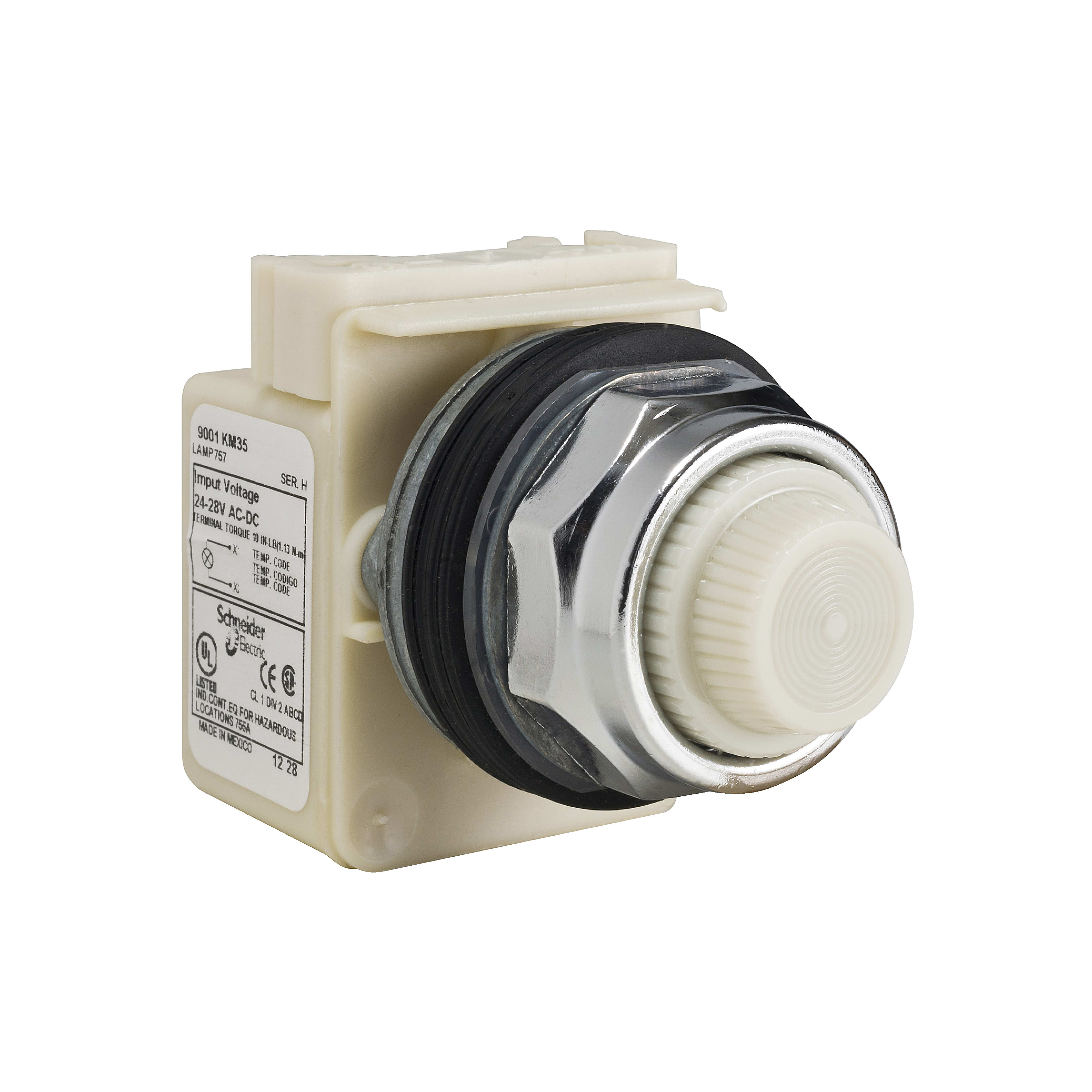 SCHNEIDER ELECTRIC - Luce pilota bianca - Tipo K - diametro 30 - Rotondo - 24-28 V
