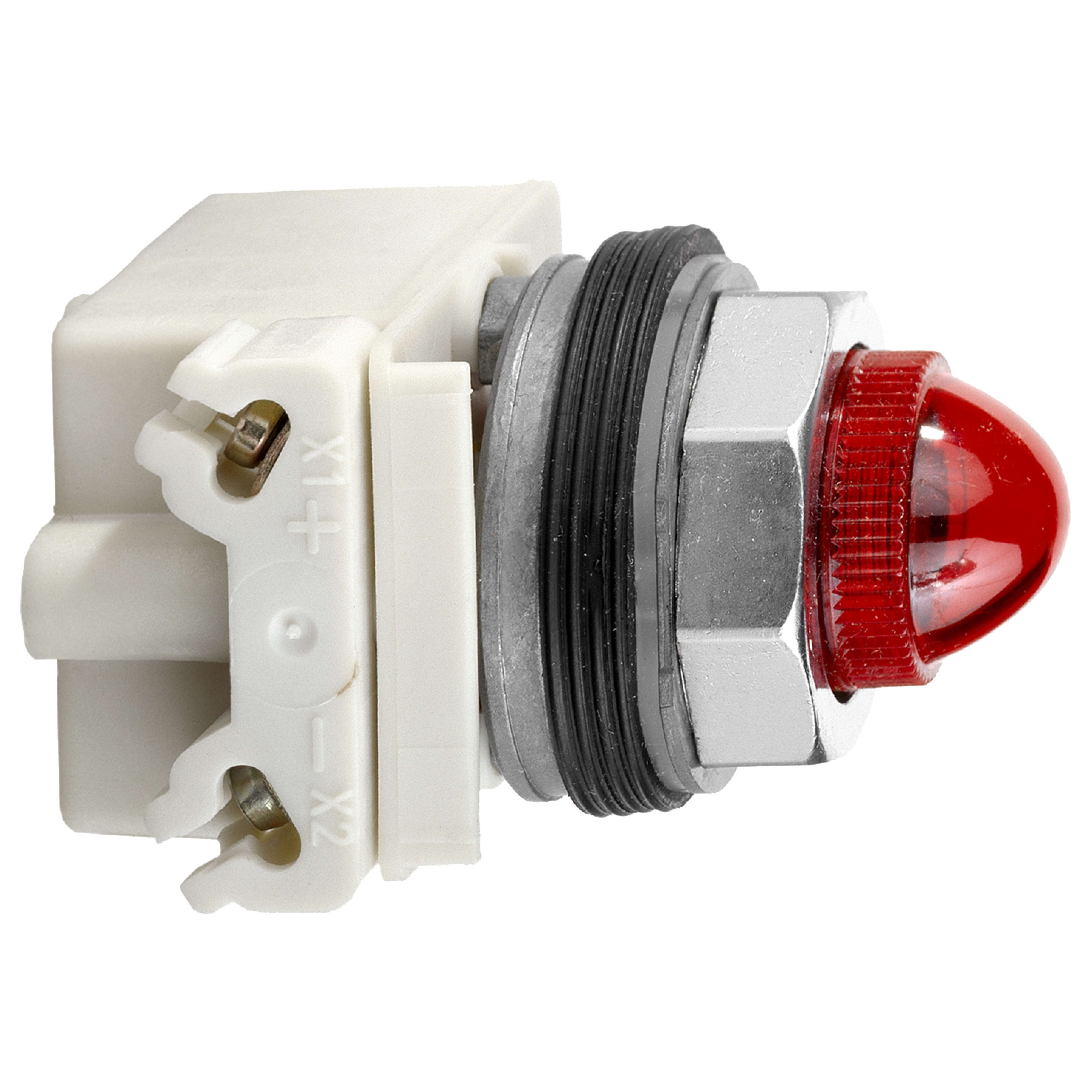 SCHNEIDER ELECTRIC - Lampada spia diametro 30 - rossa - ad incandescenza BA 9S - 120V AC-DC - IP66