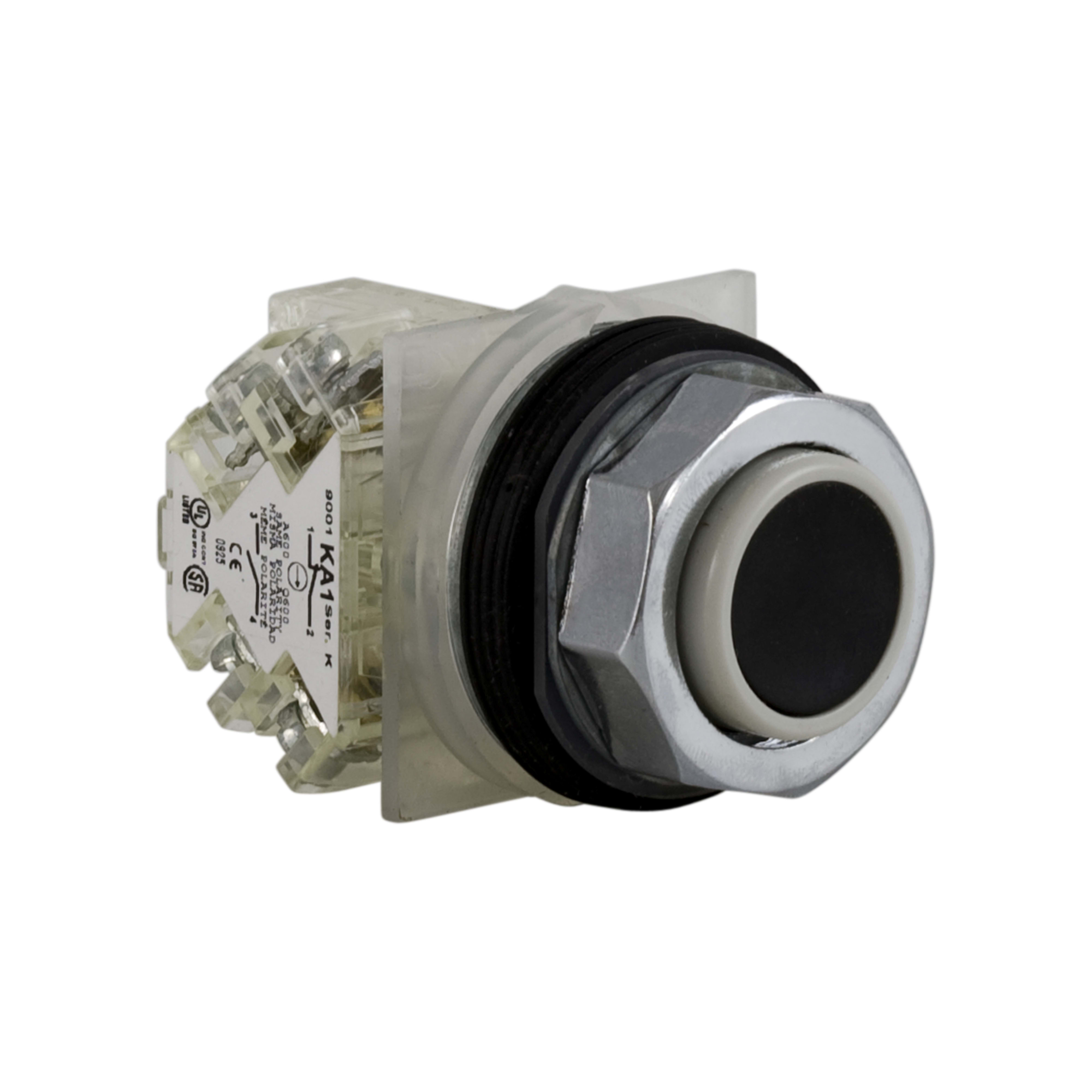 SCHNEIDER ELECTRIC - Pulsante non luminoso nero - tipo K - diametro 30 - rotondo - momentaneo - 10A - 1NO+1NC