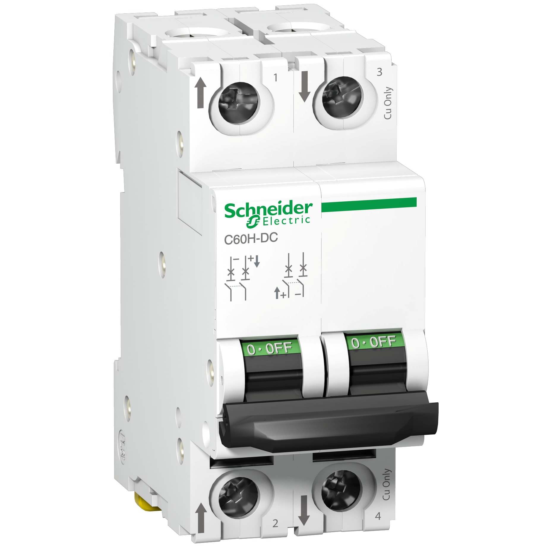 SCHNEIDER ELECTRIC - Interruttore magnetotermico CC C60H-DC 2P C 63A