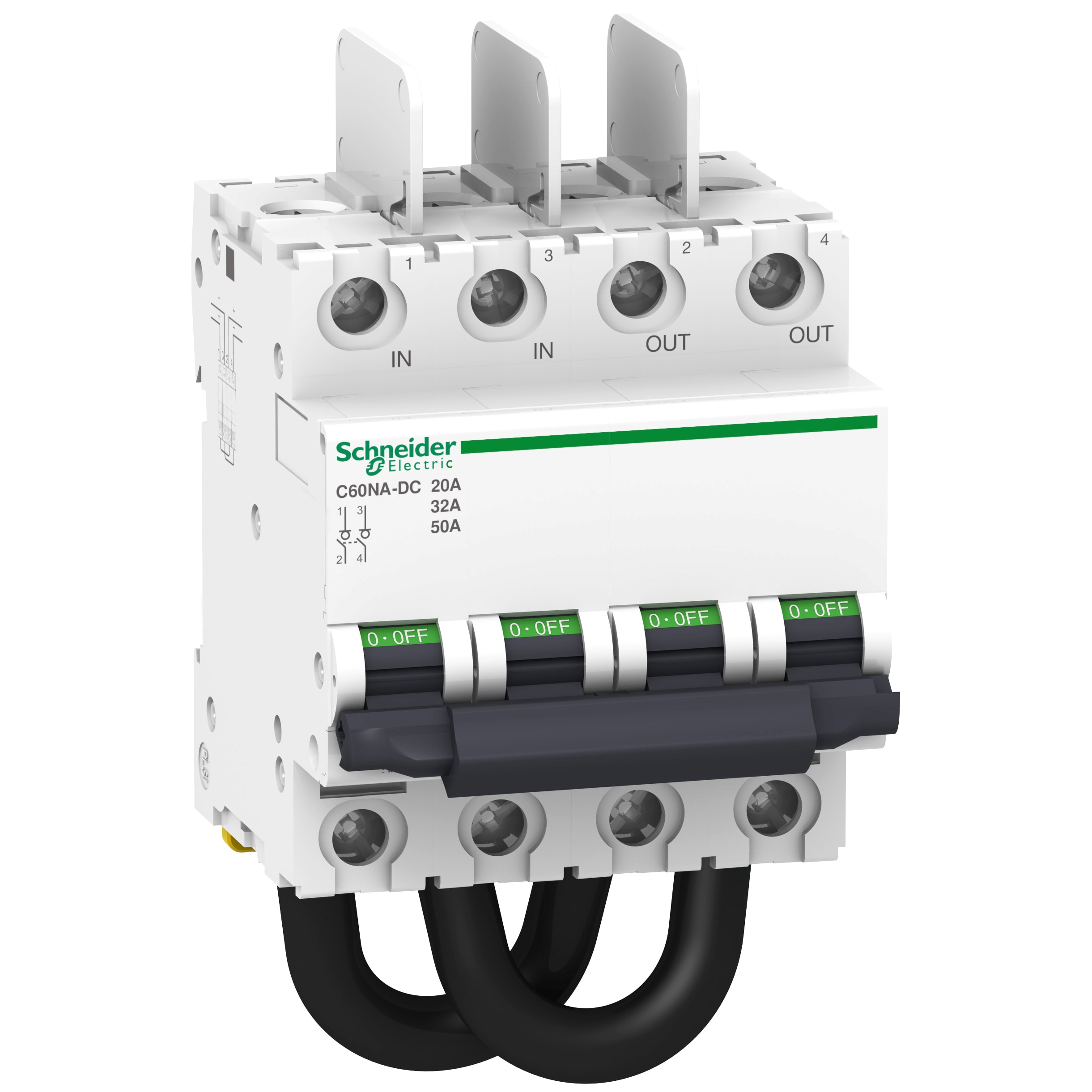 SCHNEIDER ELECTRIC - Interruttore sezionat. CC C60NA-DC 2P 20A 1000Vdc
