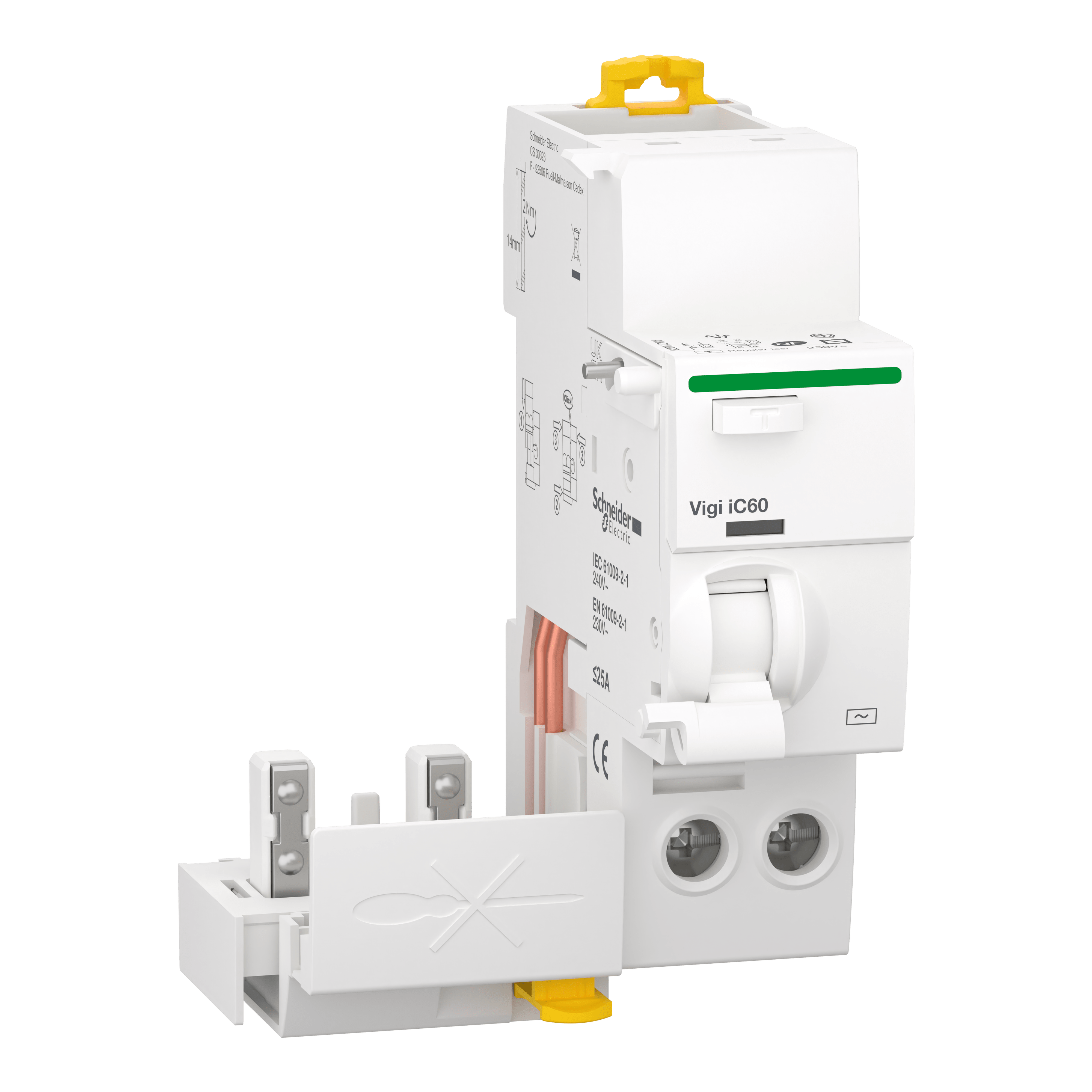 SCHNEIDER ELECTRIC - Blocco differenziale QuickVigi iC60 2P 25A 10mA Tipo AC