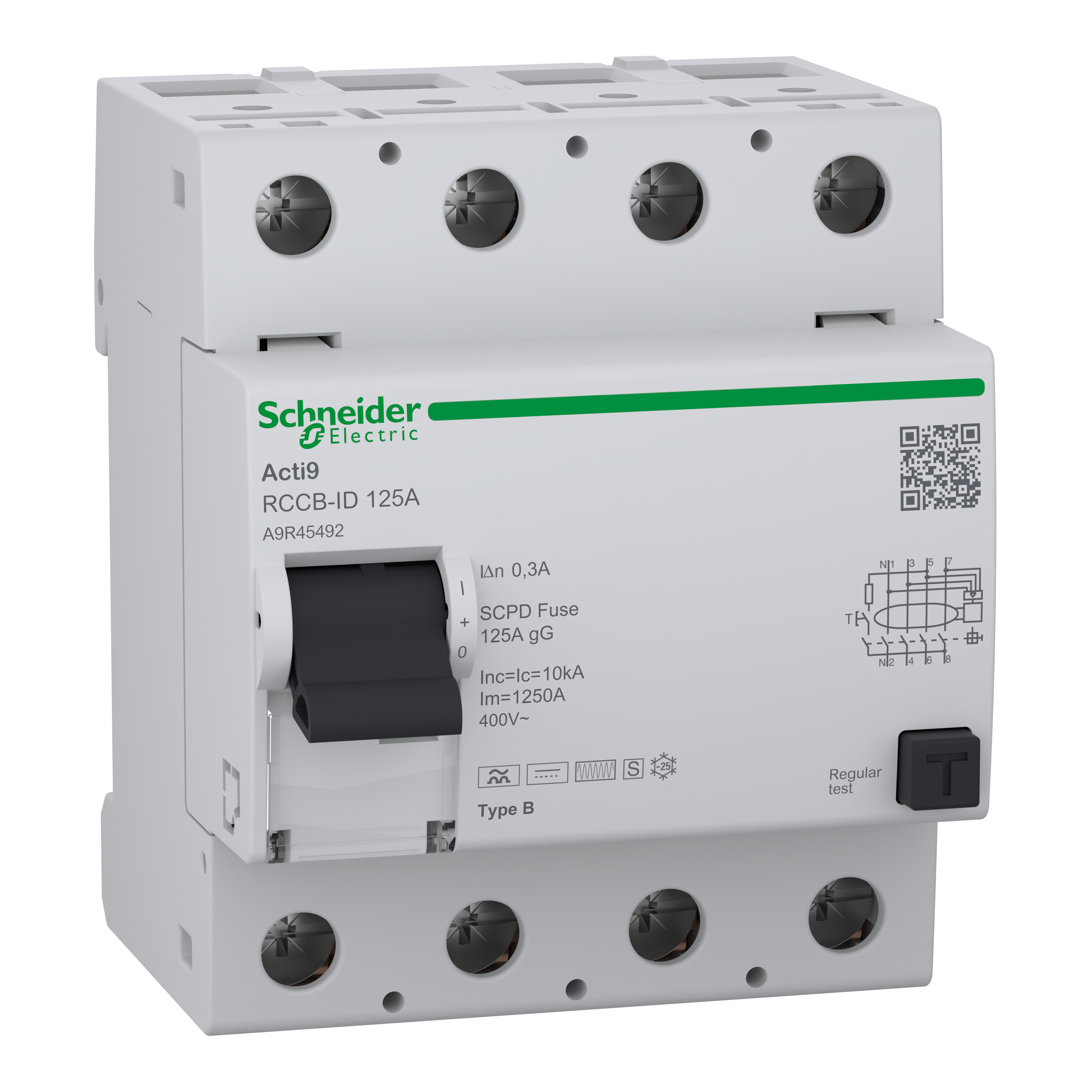 SCHNEIDER ELECTRIC - ID 4P 125A 300MA SEL CL.B