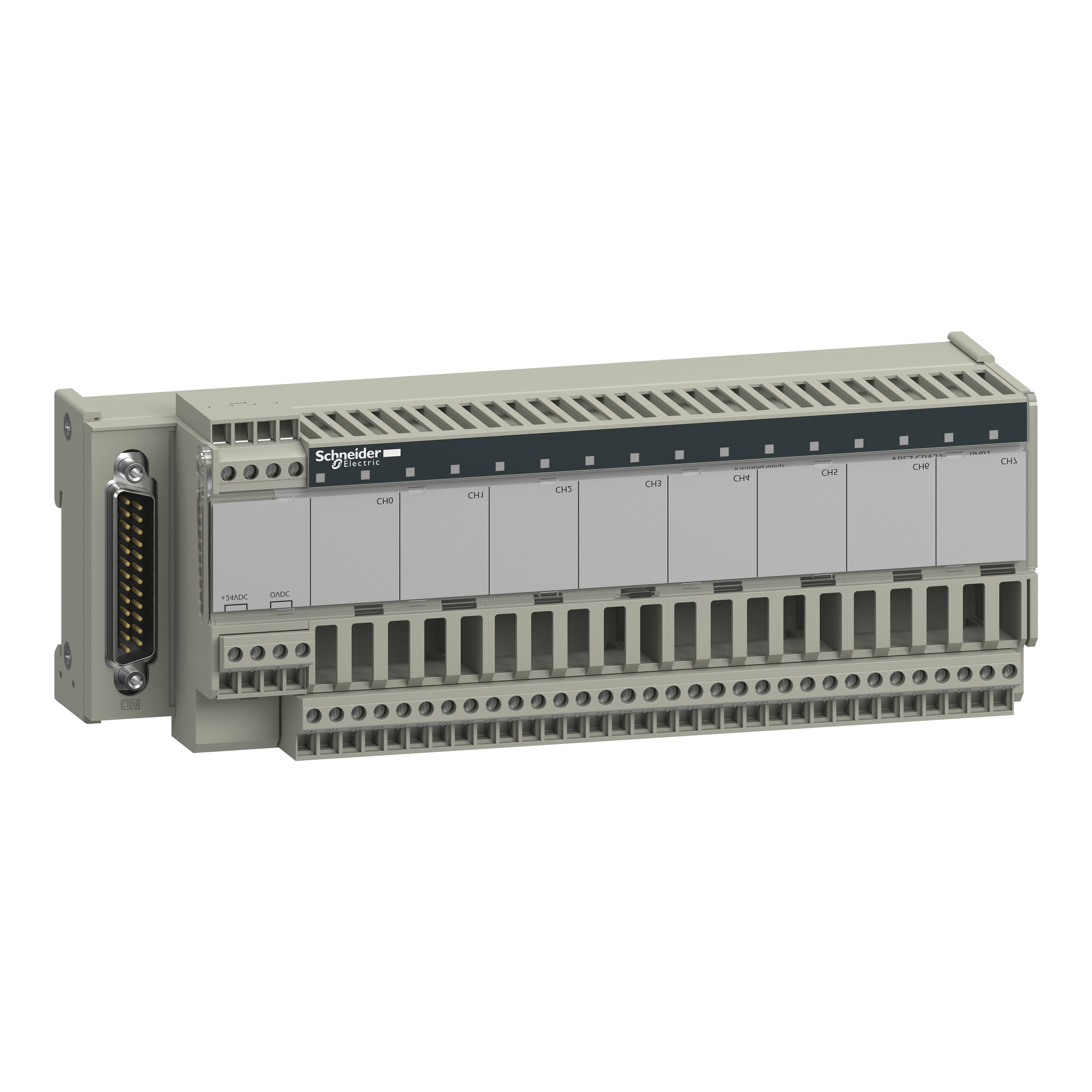 SCHNEIDER ELECTRIC - Sottobase connessione ABE7 - Per distribuzione di 8 canali di ingresso analogici