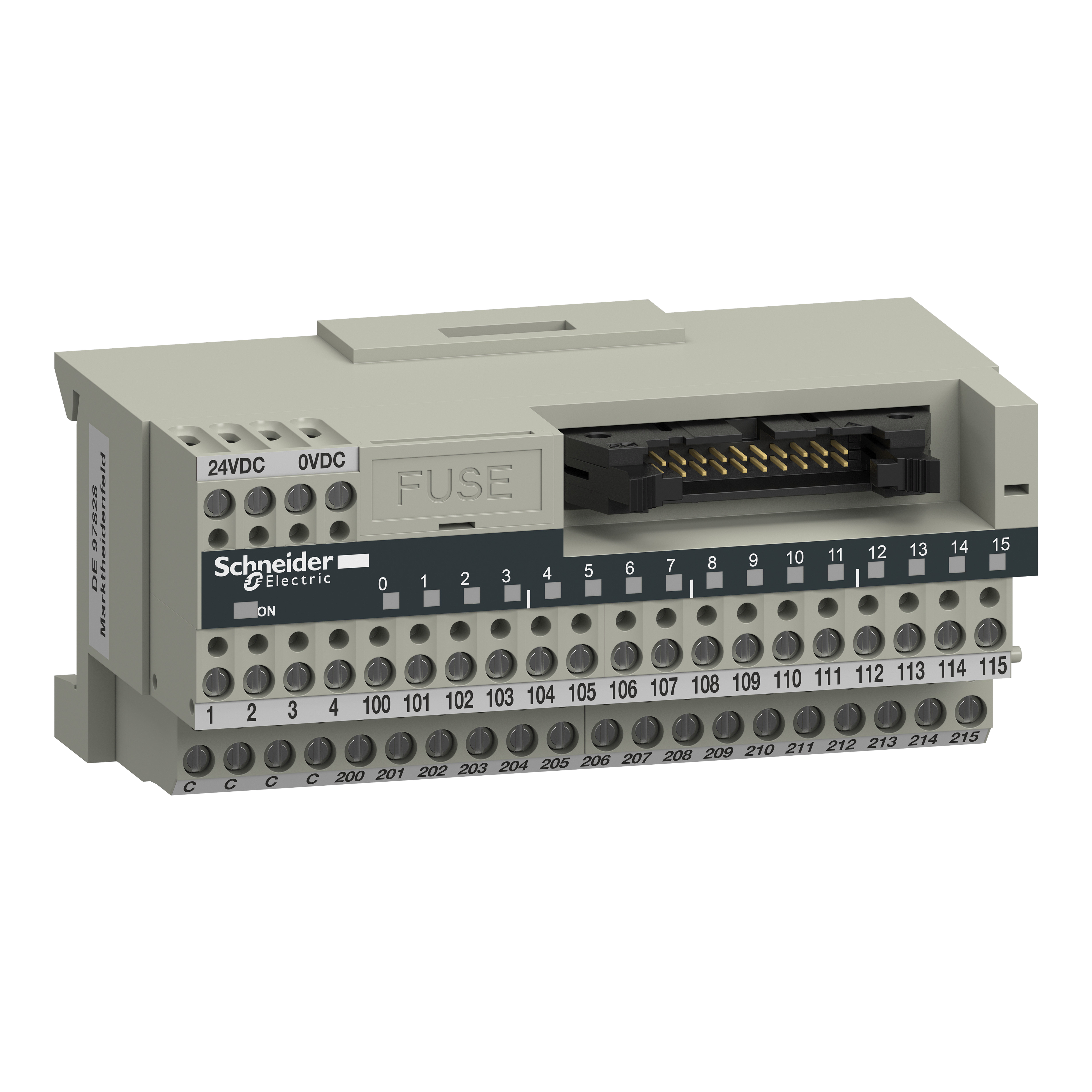 SCHNEIDER ELECTRIC - Sottobase di connessione passiva ABE7 - 16 input o output - LED
