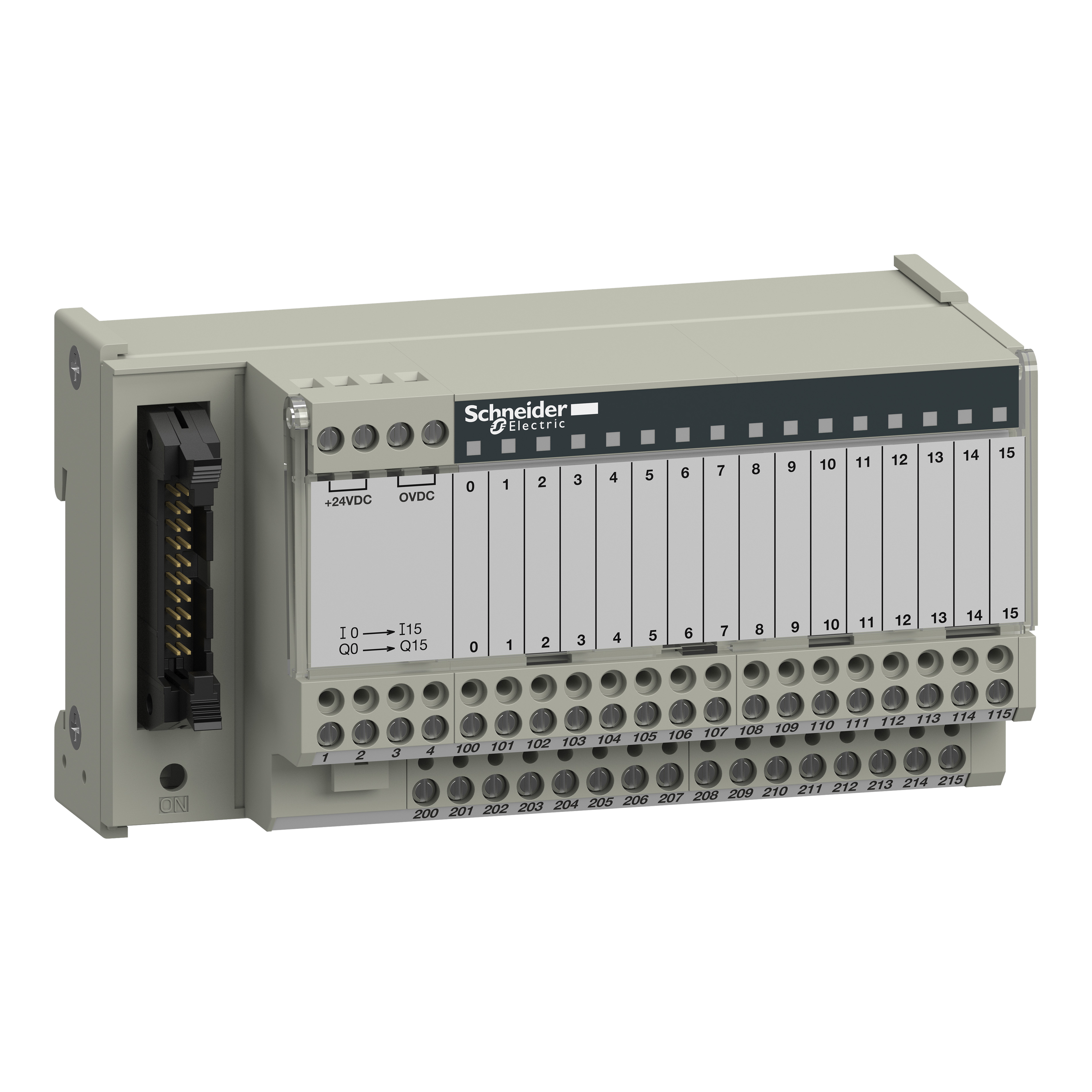 SCHNEIDER ELECTRIC - Sottobase di connessione passiva ABE7 - 16 input o output - LED