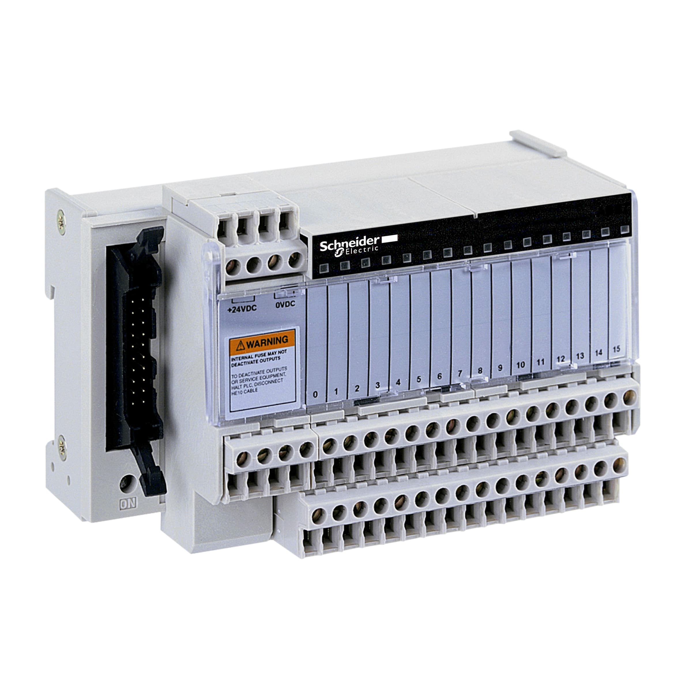 SCHNEIDER ELECTRIC - Sottobase di connessione passiva ABE7 - 16 input di tipo 2 - LED