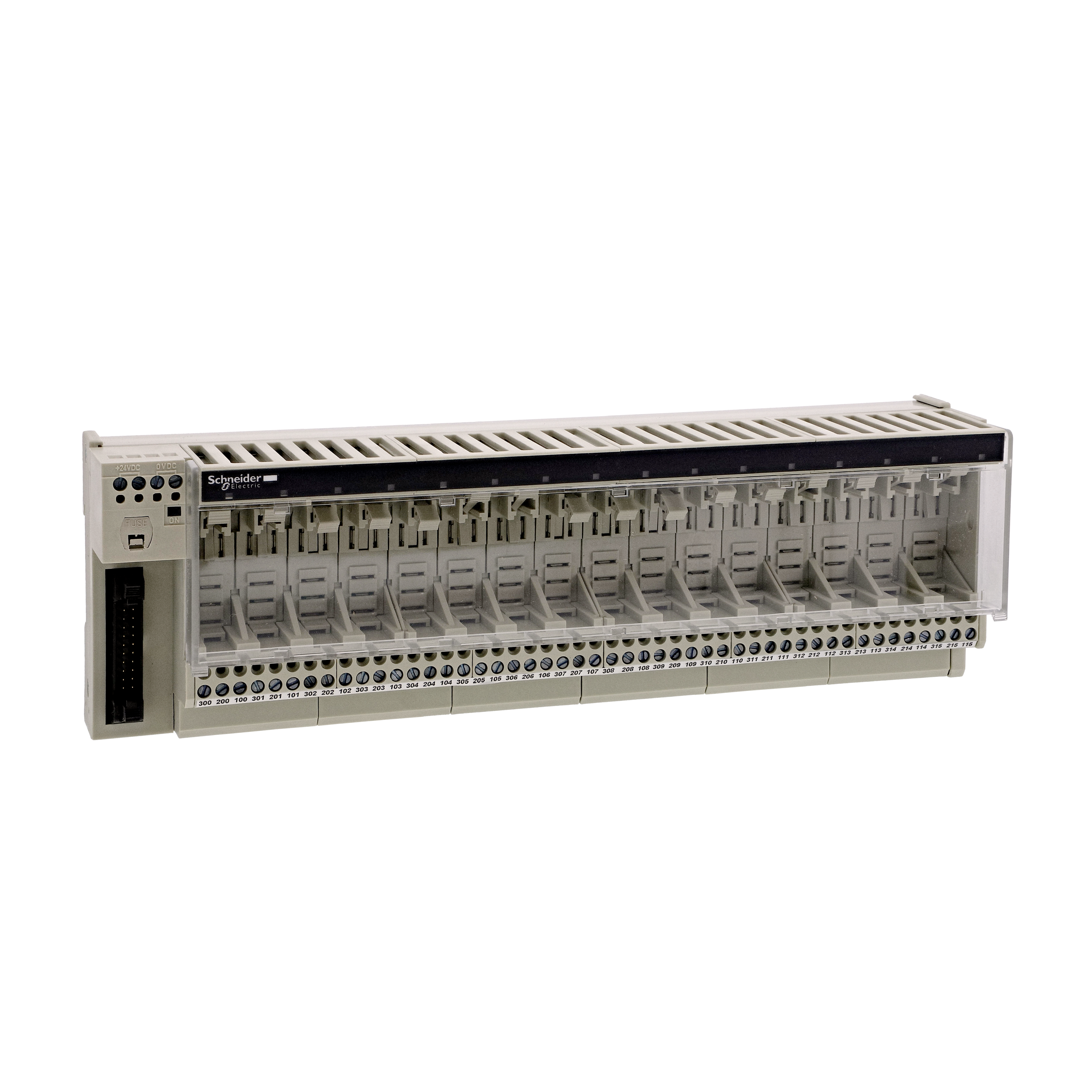 SCHNEIDER ELECTRIC - Sottobase per relè plug-in ABE7 - 16 canali - Relè 12,5 mm