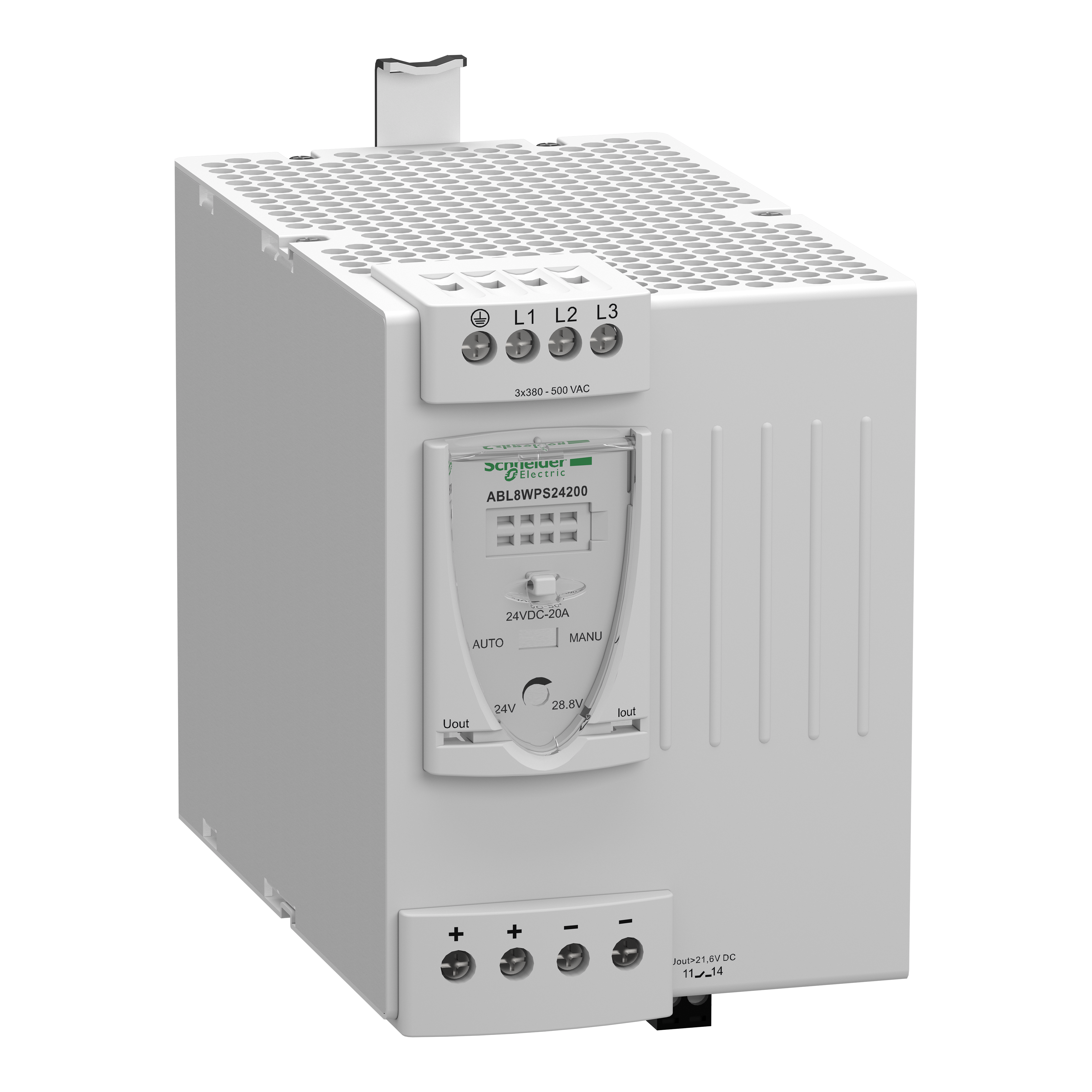 SCHNEIDER ELECTRIC - Alimentatore con commutazione regolata - Trifase - 400 V CA - 24 V - 20 A