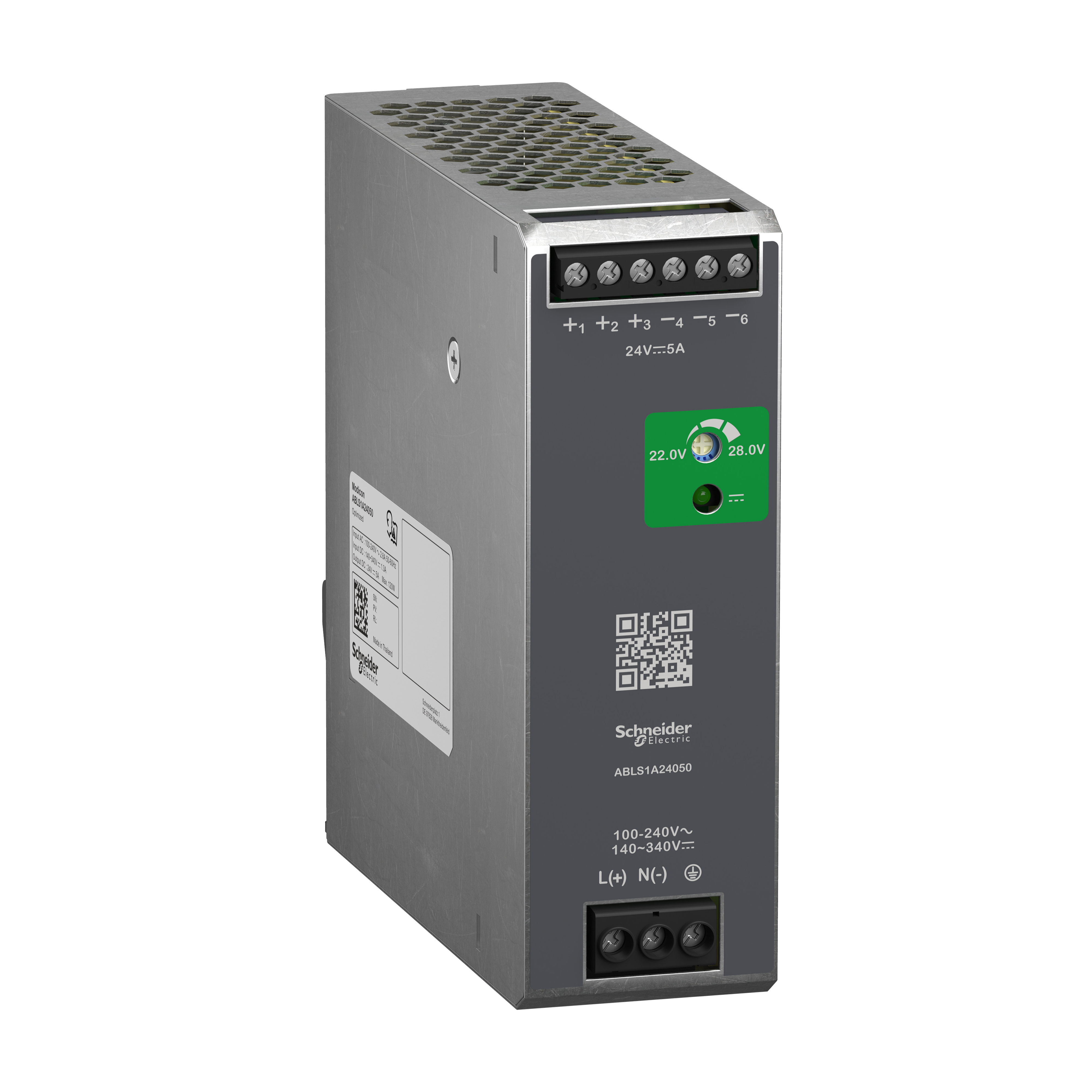 SCHNEIDER ELECTRIC - Alimentatori switching, 100-240 V AC, 24 V 5 A, monofase, Ottimizzato