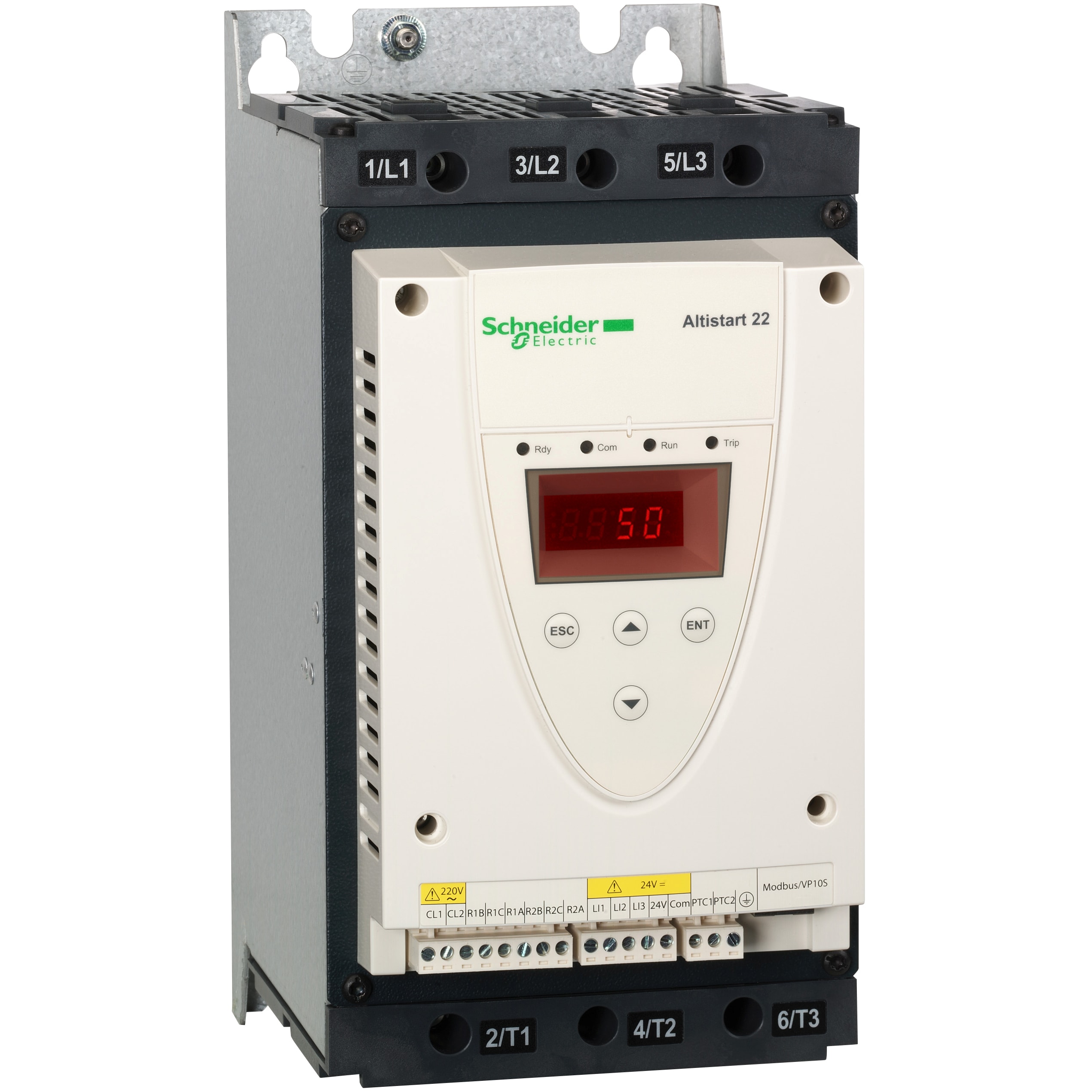 SCHNEIDER ELECTRIC - Avviatore statico ATS22, 220V, potenza 230V(22kW)-400-440V(45kW)-500V(55kW)