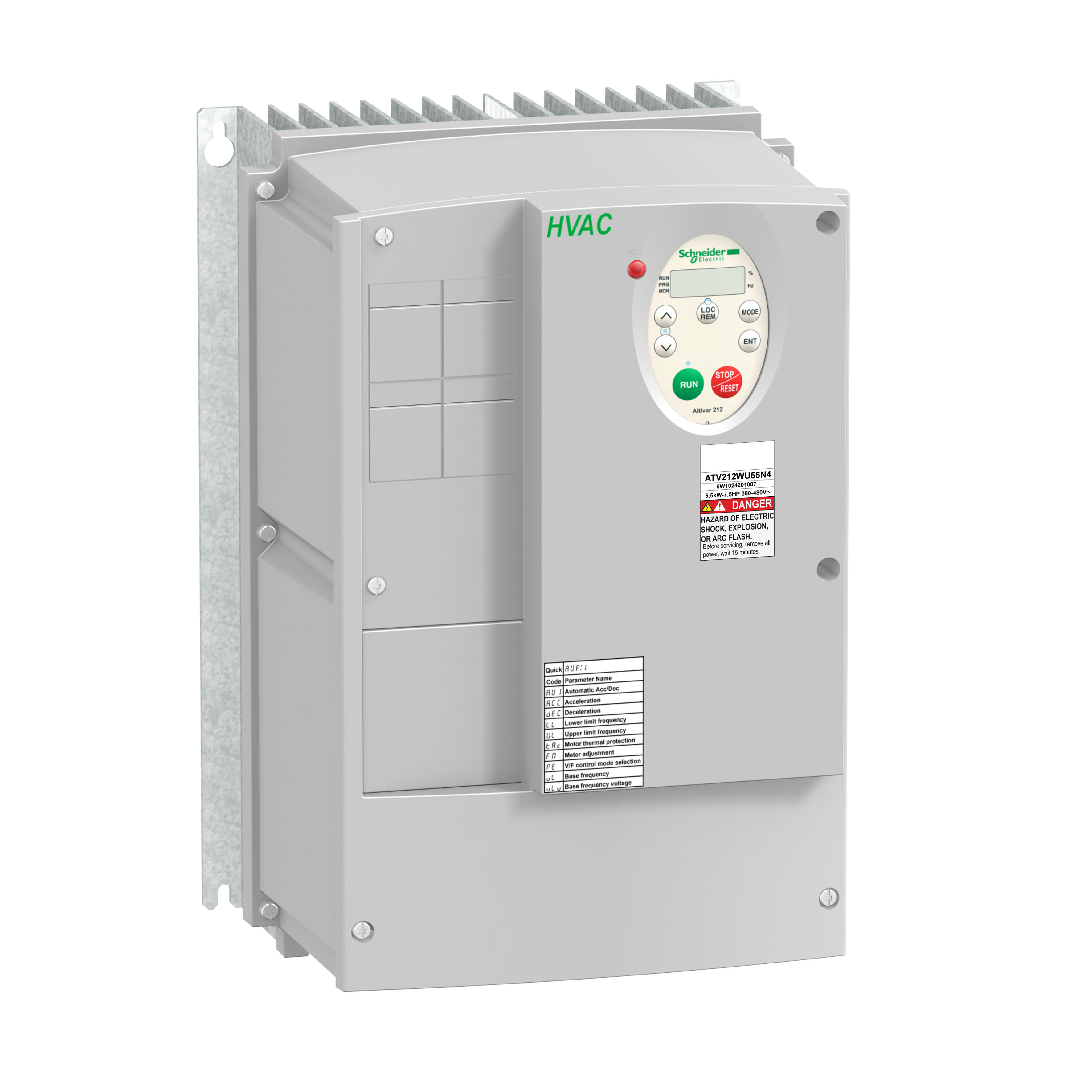 SCHNEIDER ELECTRIC - Variatore di velocità ATV212 - 5,5 kW - 7,5 HP - 480 V - 3ph - EMC cl.C1 - IP55
