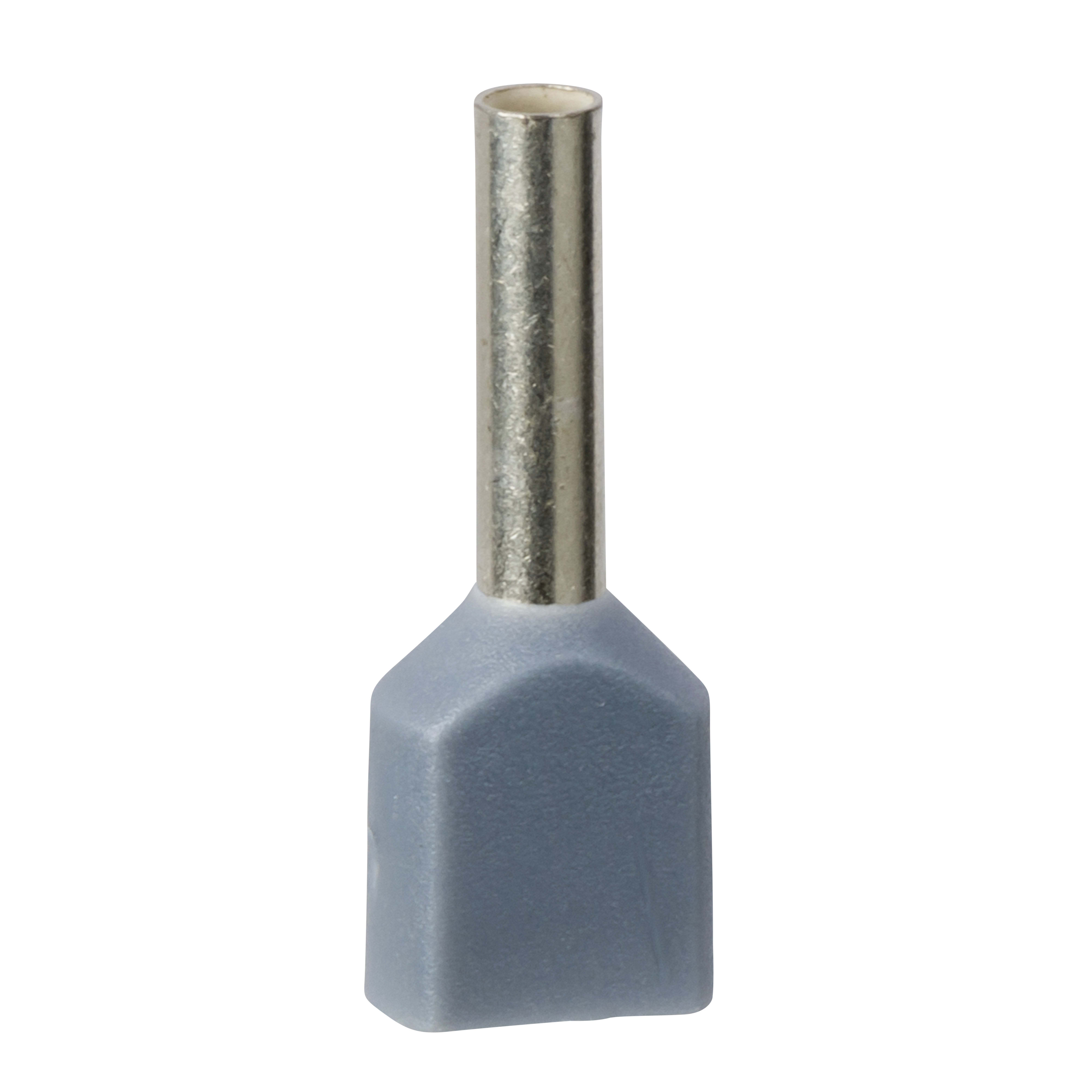 SCHNEIDER ELECTRIC - INSULATED DOUBLE CABLE END MEDIUM SIZE 0.75 MM² GREY - [prezzo per 1000 pz]