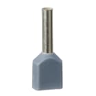 SCHNEIDER ELECTRIC - INSULATED DOUBLE CABLE END MEDIUM SIZE 0.75 MM² GREY - [prezzo per 1000 pz]