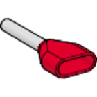 SCHNEIDER ELECTRIC - INSULATED DOUBLE CABLE END MEDIUM SIZE 1 MM² RED - [prezzo per 1000 pz]
