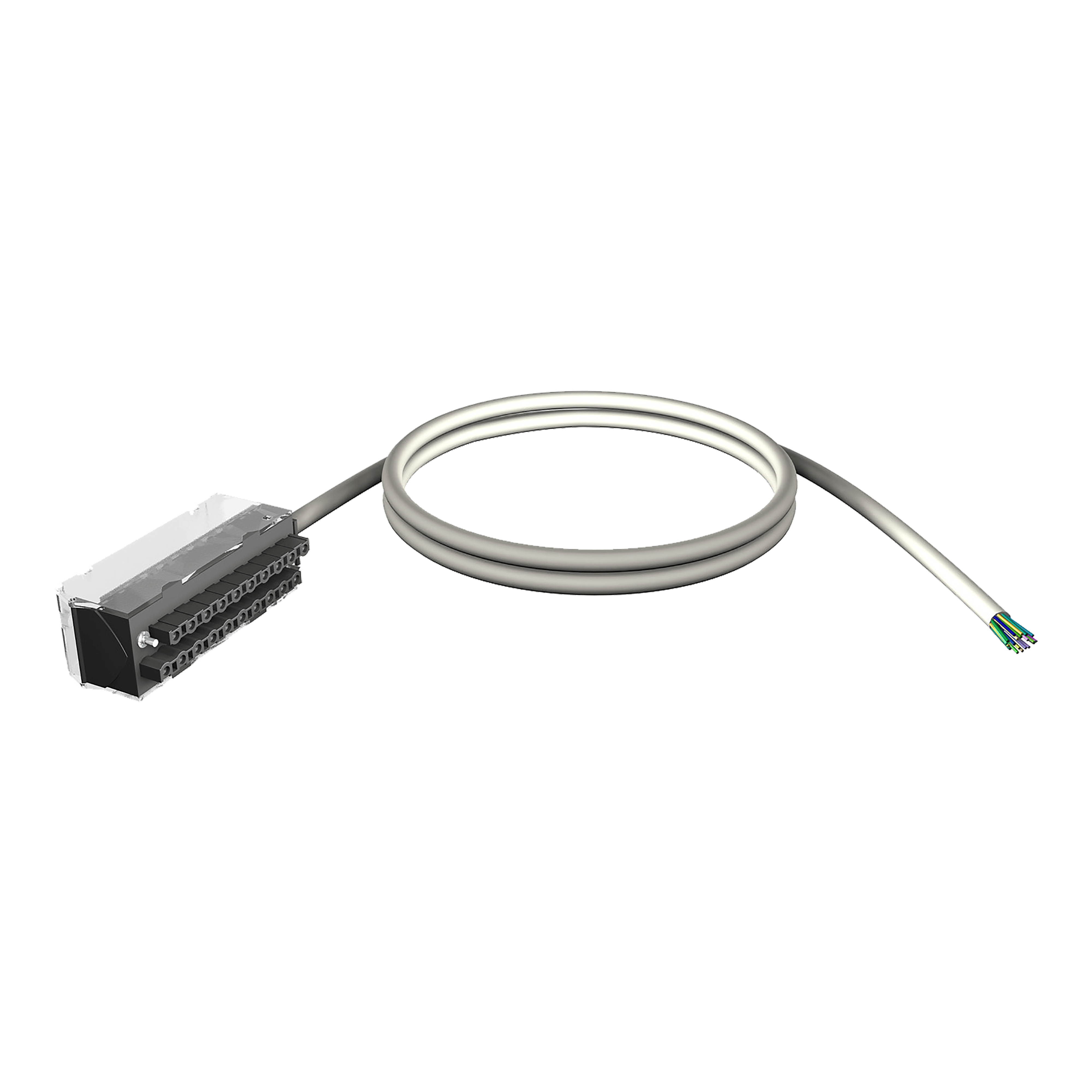 SCHNEIDER ELECTRIC - Set cablaggio - connettore 20 vie - fili liberi su 1 estr. - Per M340 I-O - 3 m