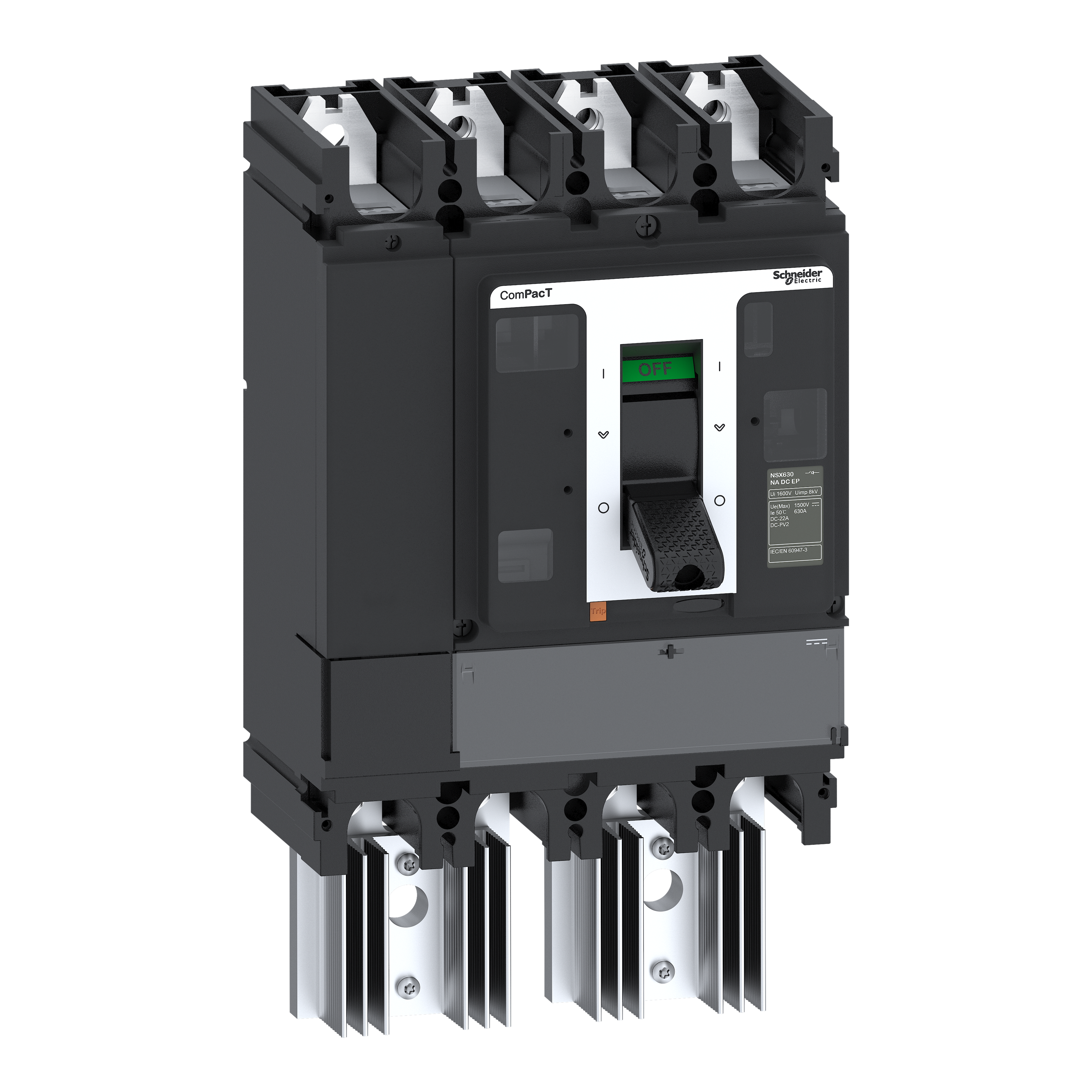SCHNEIDER ELECTRIC - Interruttore non automatico, ComPacT NSX500NA DC PV New Gen, 500 A, 1500V, 4 poli, corrente continua