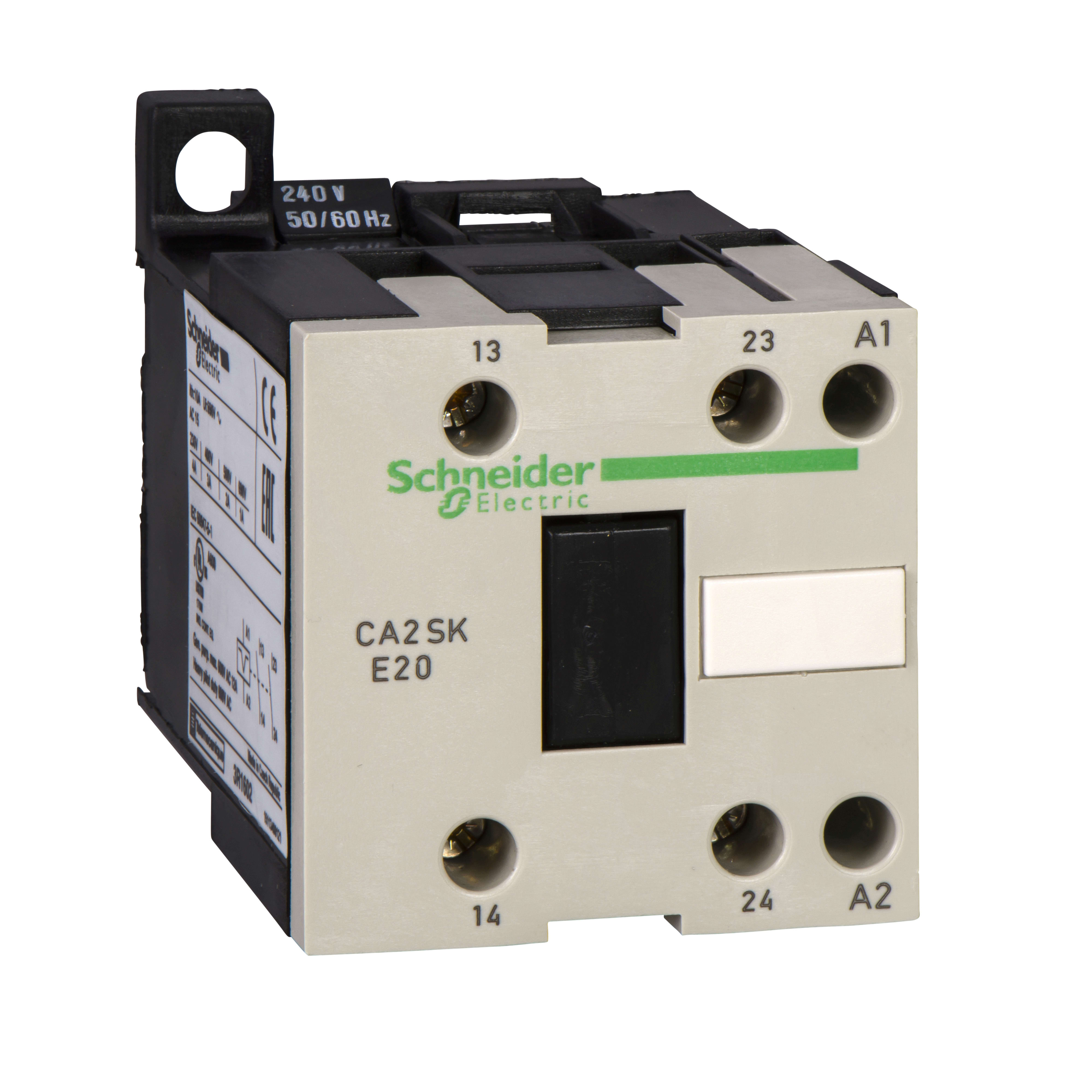 SCHNEIDER ELECTRIC - Contattore ausiliario TeSys CA2SKE - 2 NO -10 A - 220 V CA