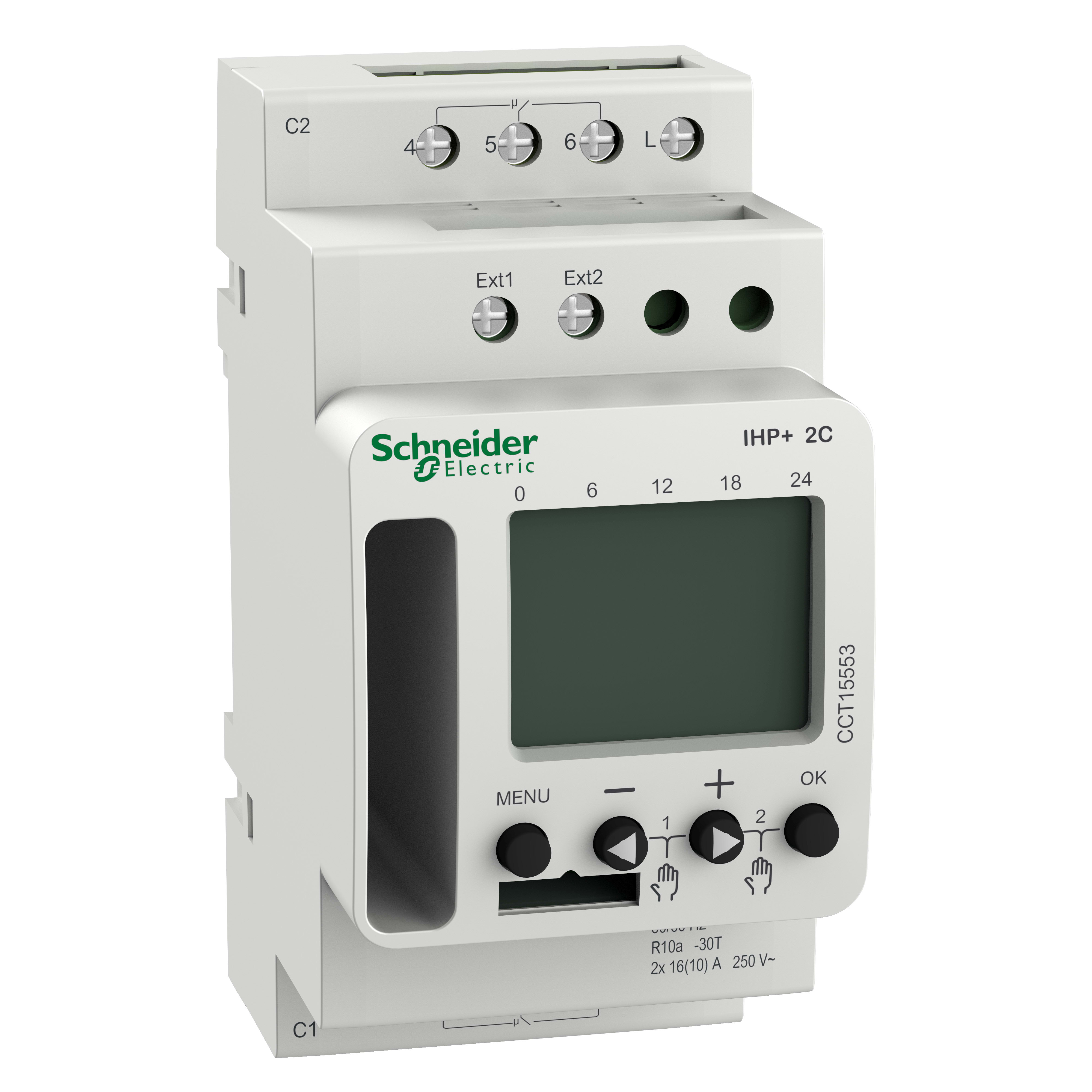SCHNEIDER ELECTRIC - Interruttore orario programmabile SMARTw Acti 9 IHP + 2C (24h - 7d)